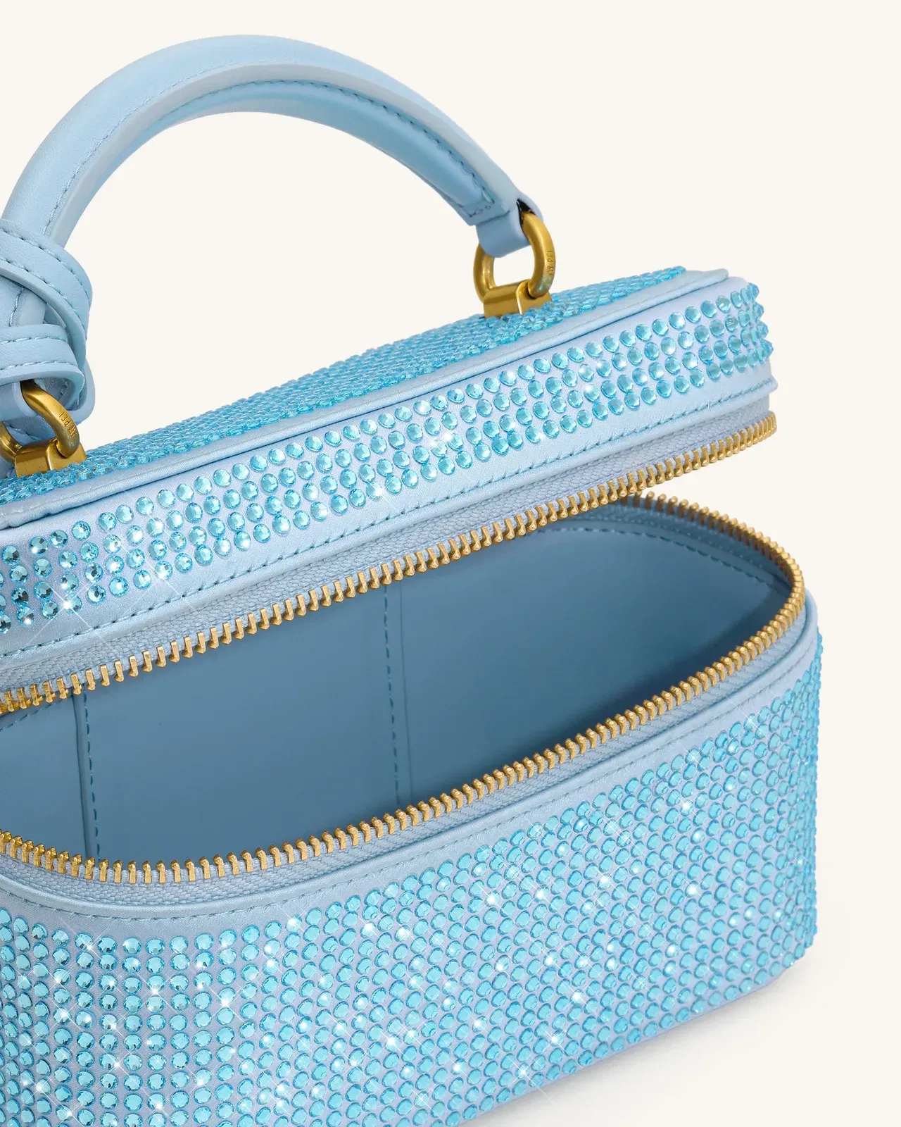 Jw Pei Cleo Artificial Crystal Box Shape Top Handle Bag Blue