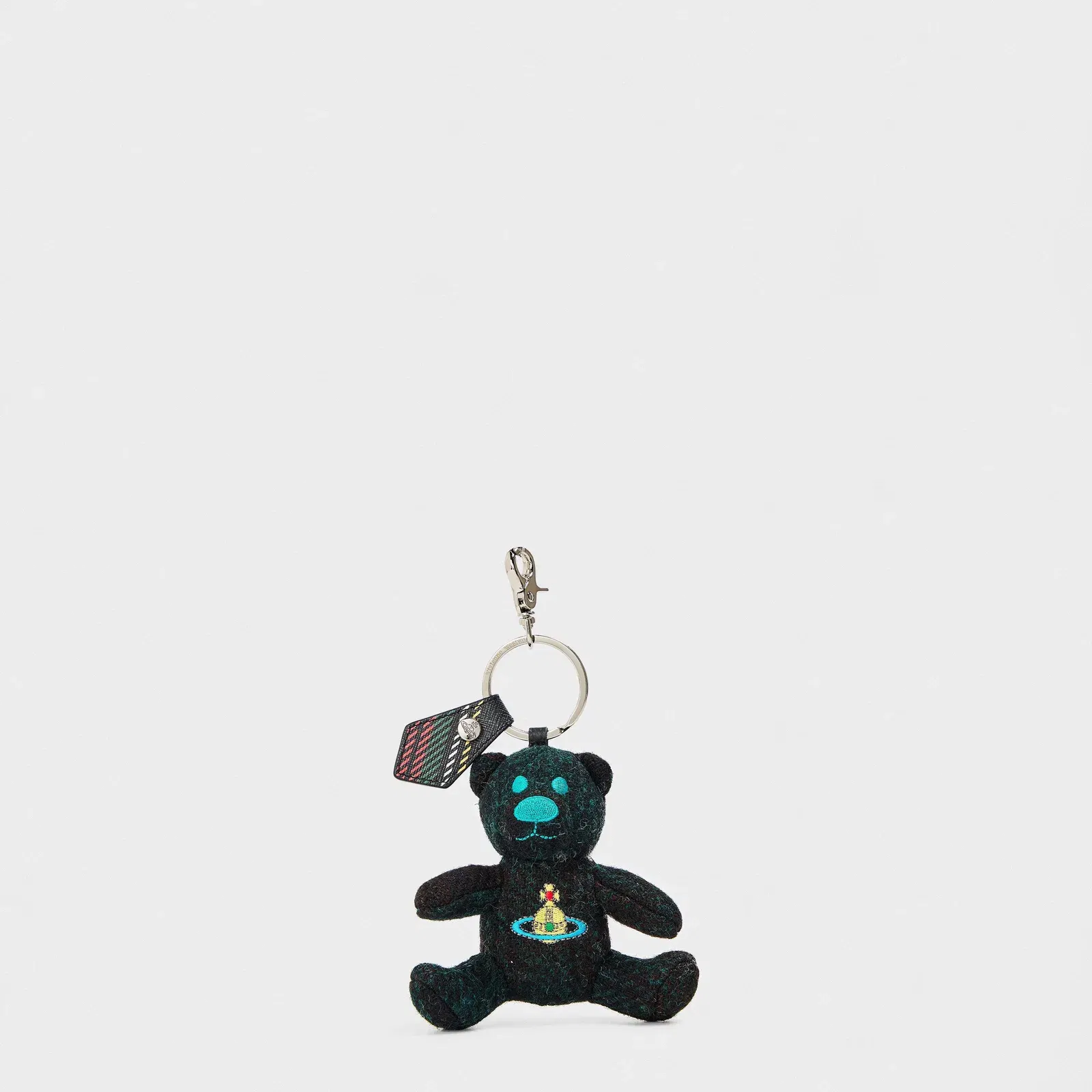 Viv Teddy Bear Metal Keyring