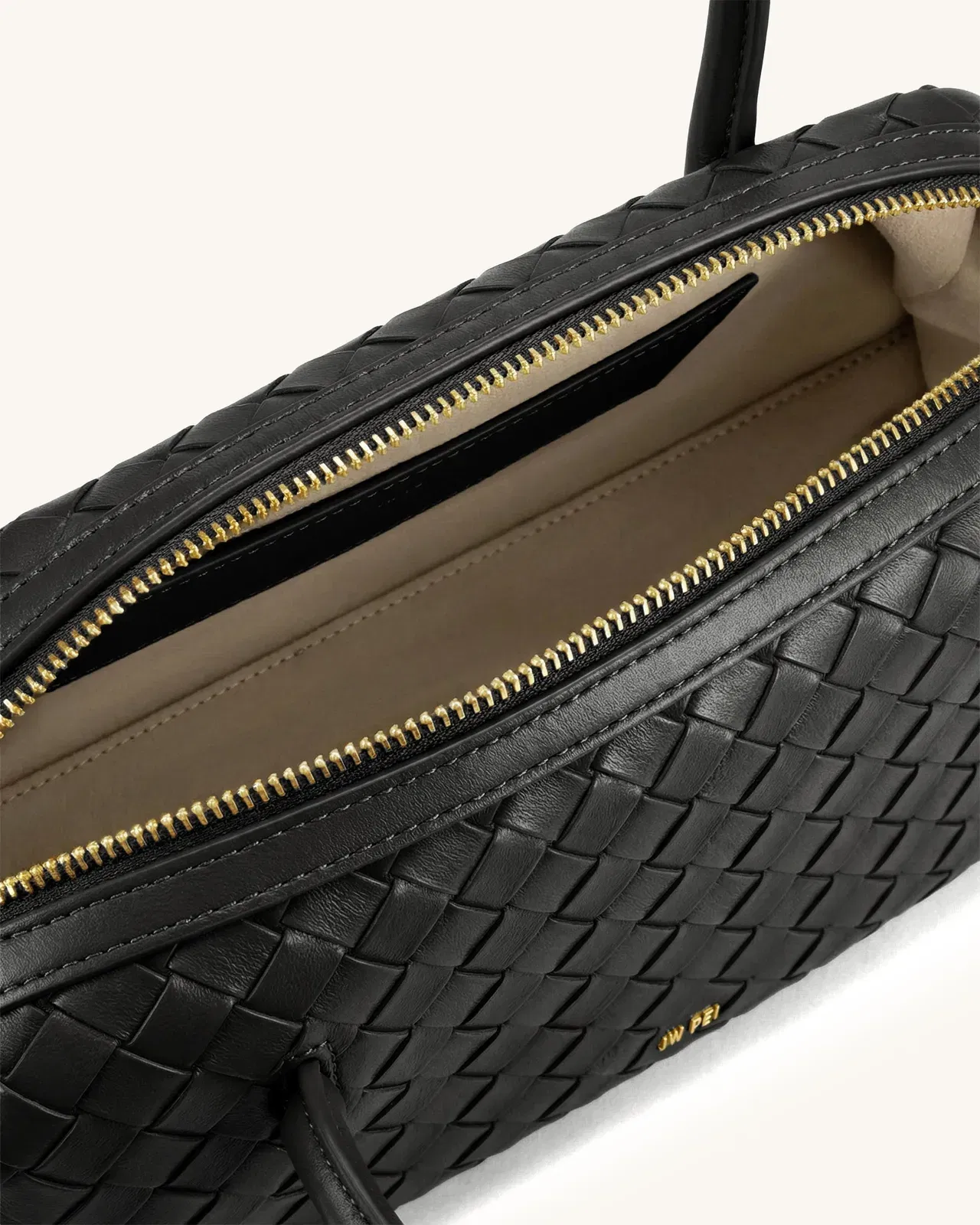 Jw Pei Aveline Woven Textured Shoulder Bag Black