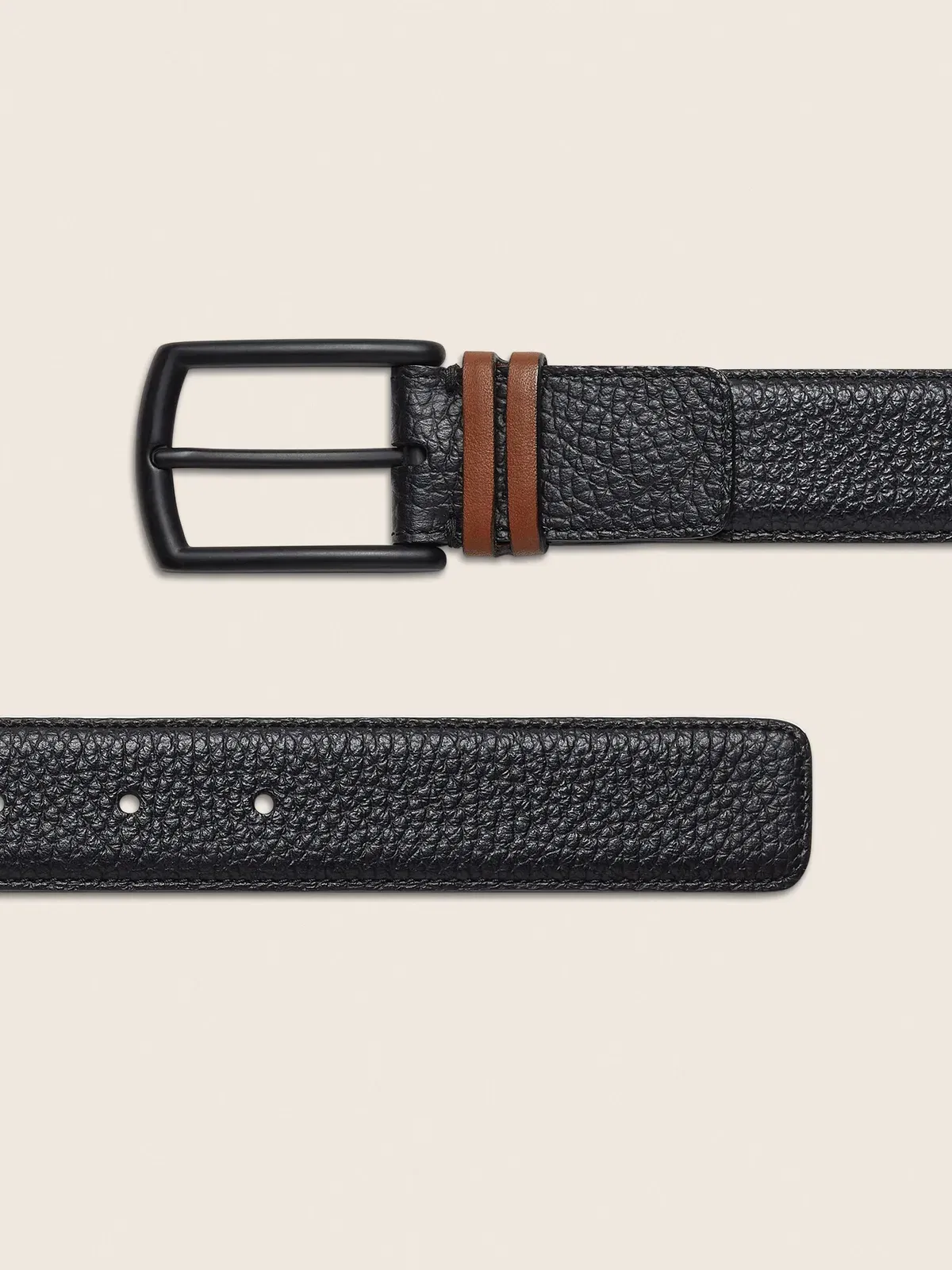 Zegna Black Leather Belt
