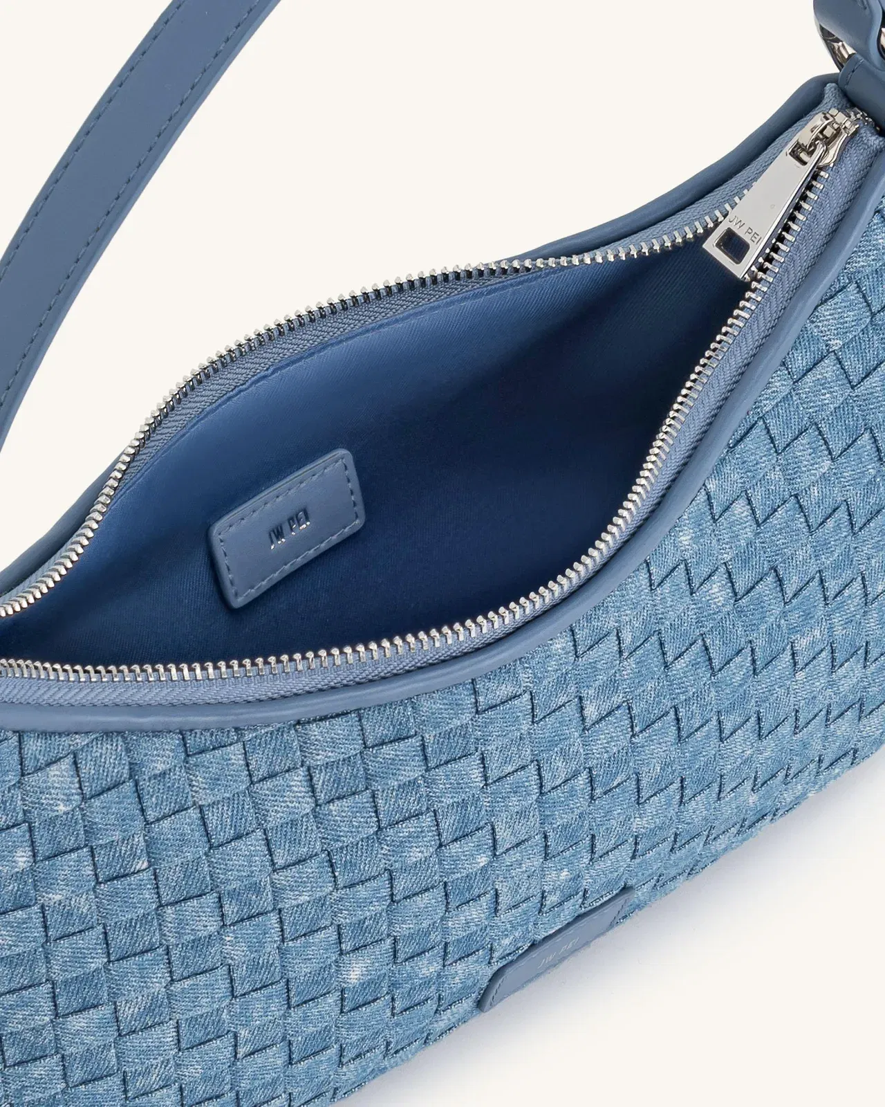 Jw Pei Lily Shoulder Bag Blue Denim Weave