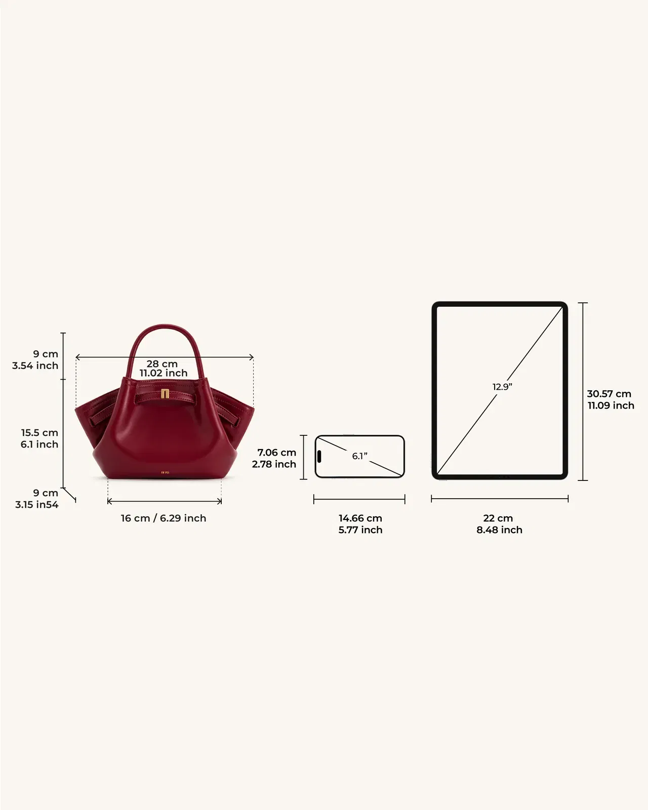 Jw Pei Hana Mini Tote Bag Claret