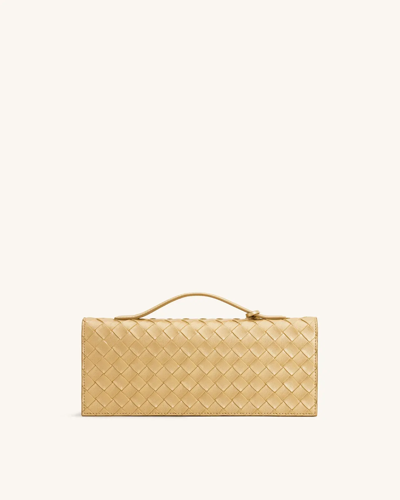 Jw Pei Celeste Woven Textured Envelope Top Handle Bag Champagne Gold