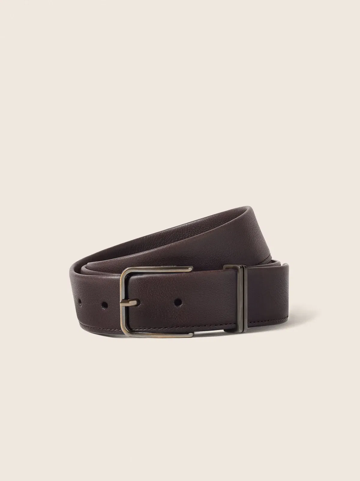 Zegna Dark Brown Leather Belt