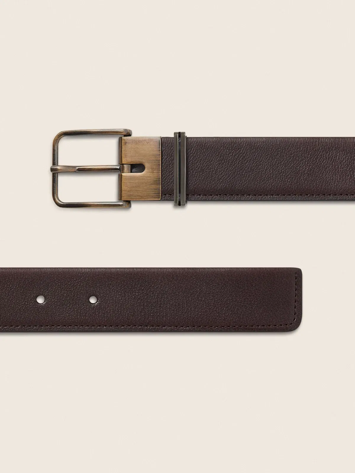 Zegna Dark Brown Leather Belt