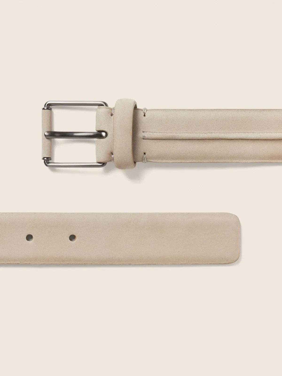 Zegna Light Taupe Nubuck Belt