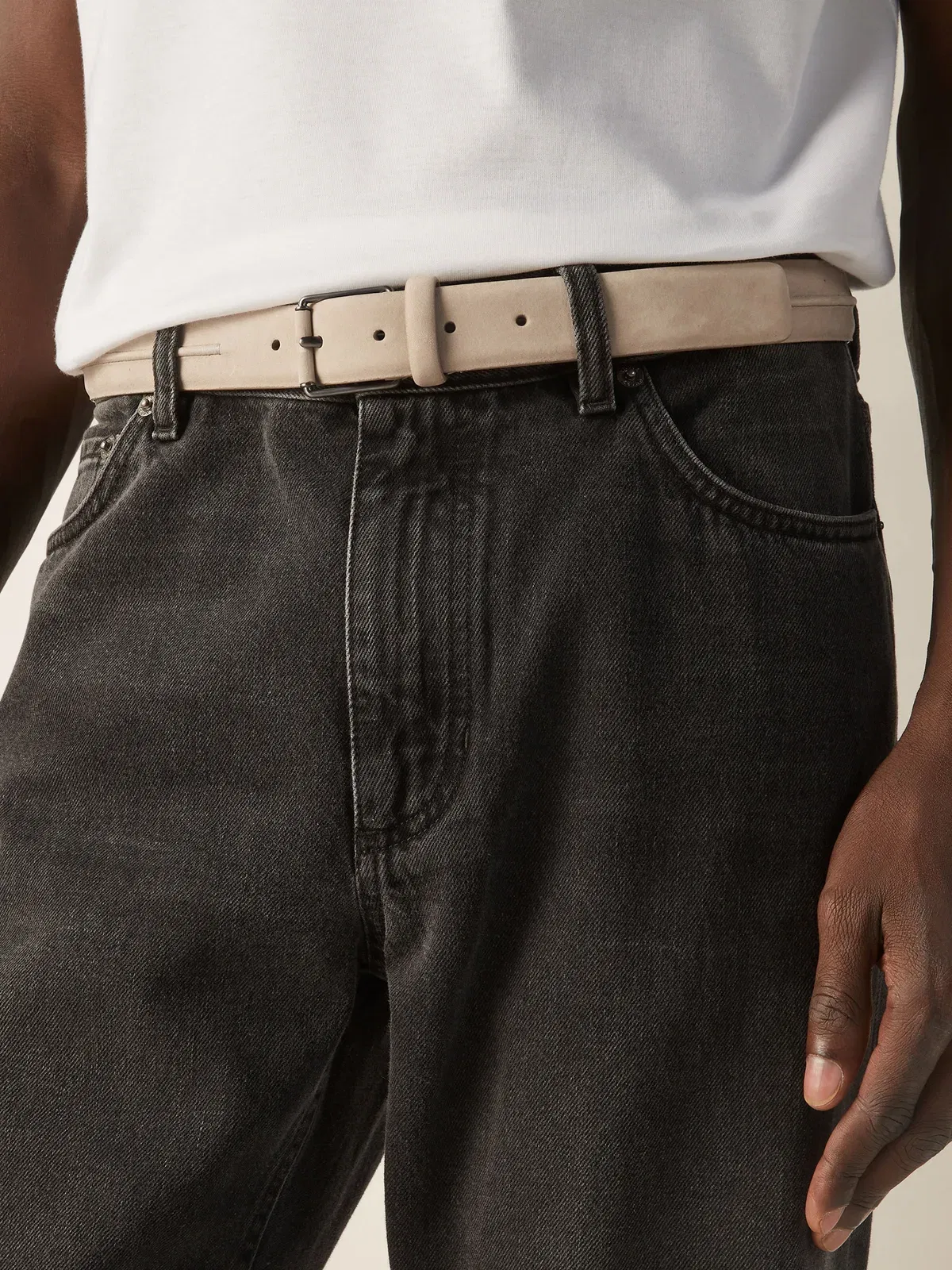 Zegna Light Taupe Nubuck Belt