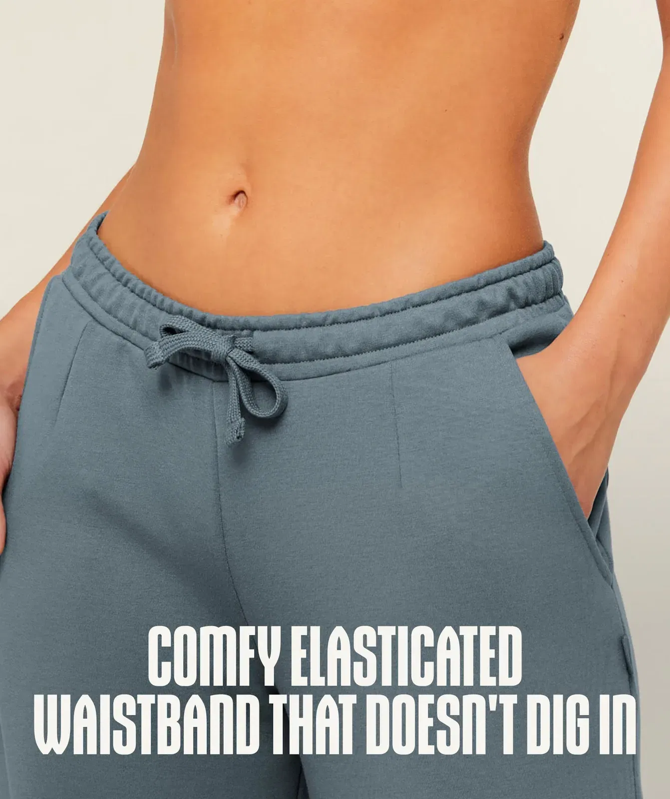 Women's Gymshark Lightweight Wide Leg Pant Short Iron Blue
