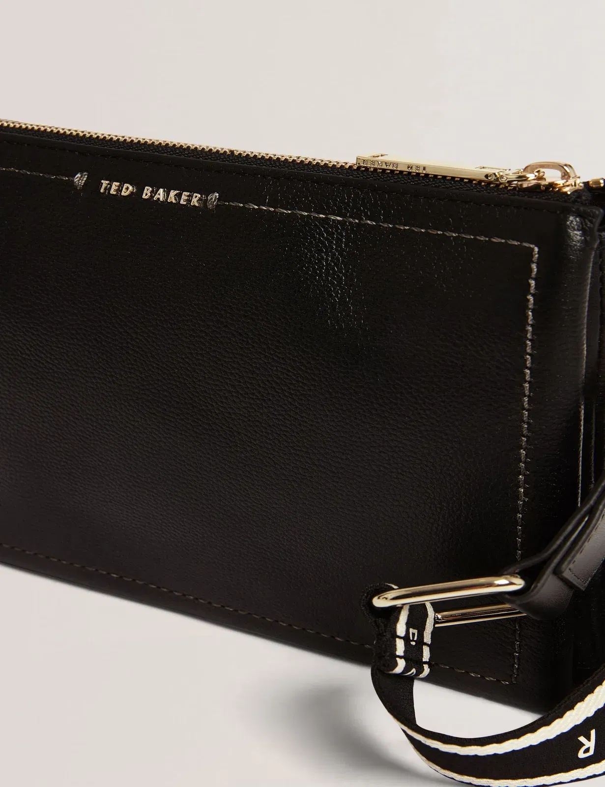 Ted Baker Larinda Webbing Strap Leather Crossbody Bag Black Women's