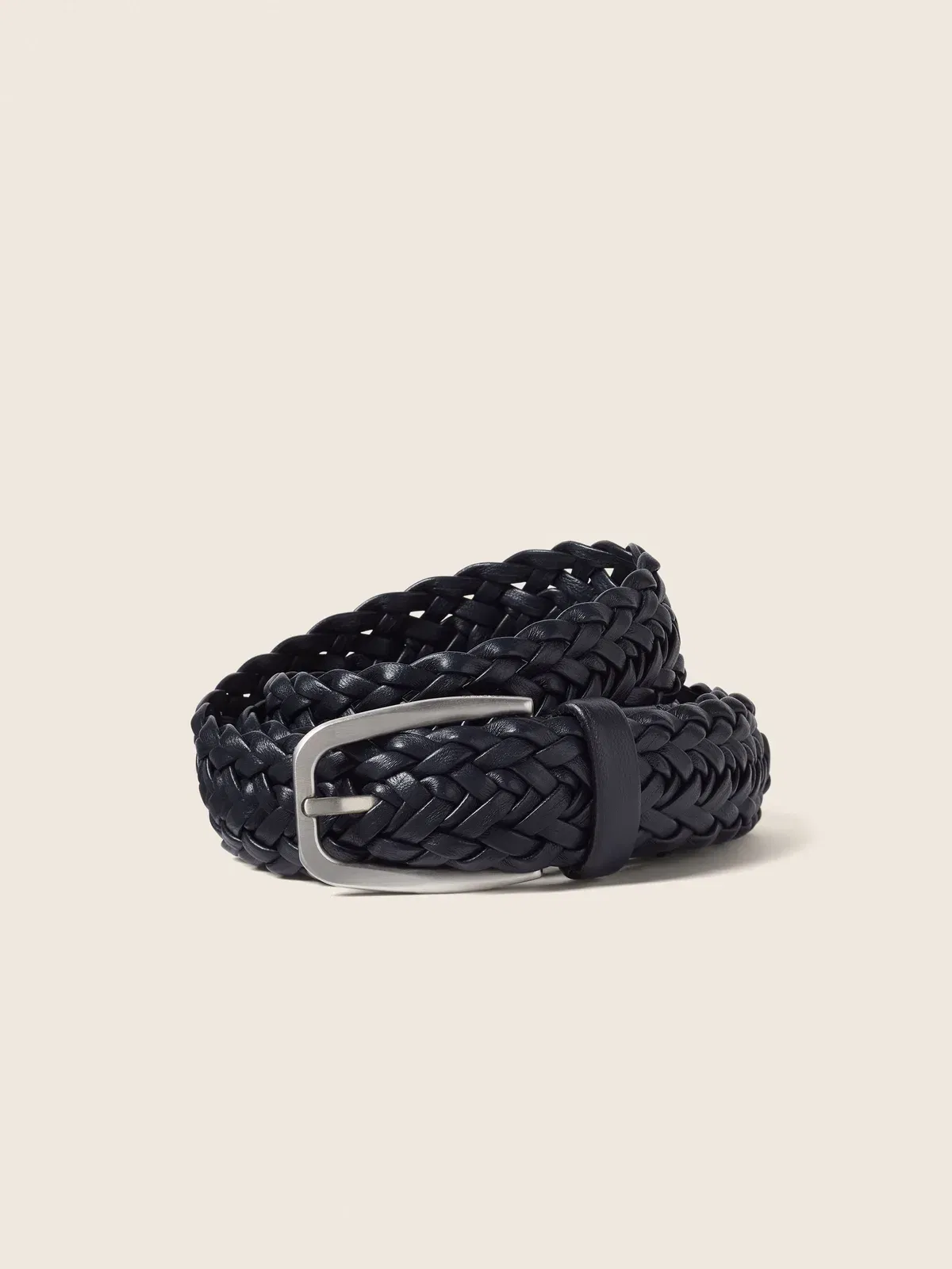 Zegna Dark Blue Leather Belt