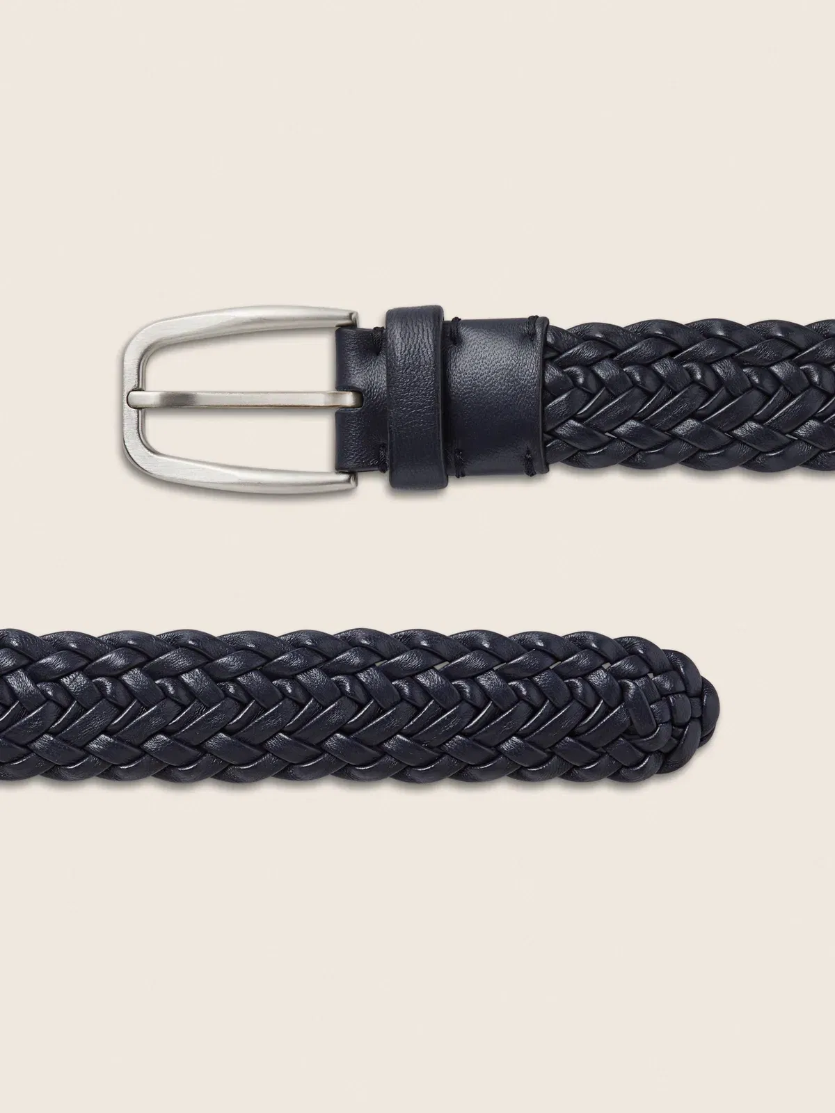 Zegna Dark Blue Leather Belt