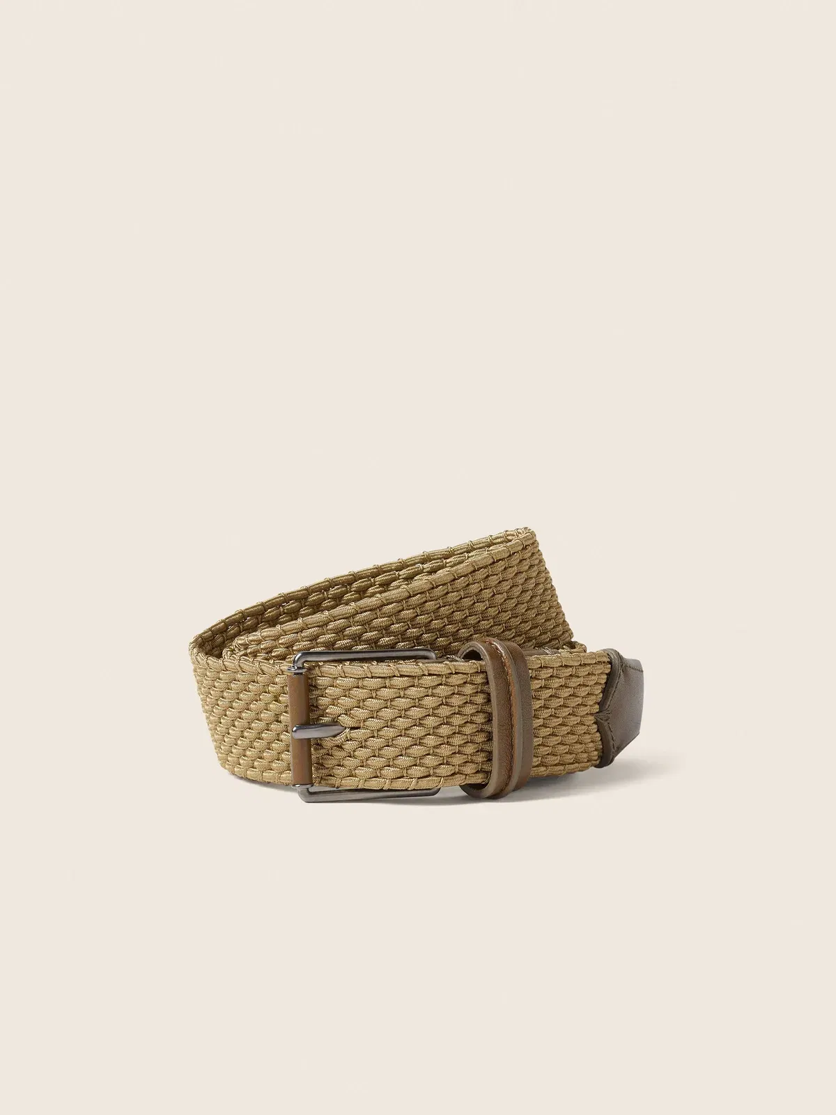 Zegna Light Olive Green Rayon Belt