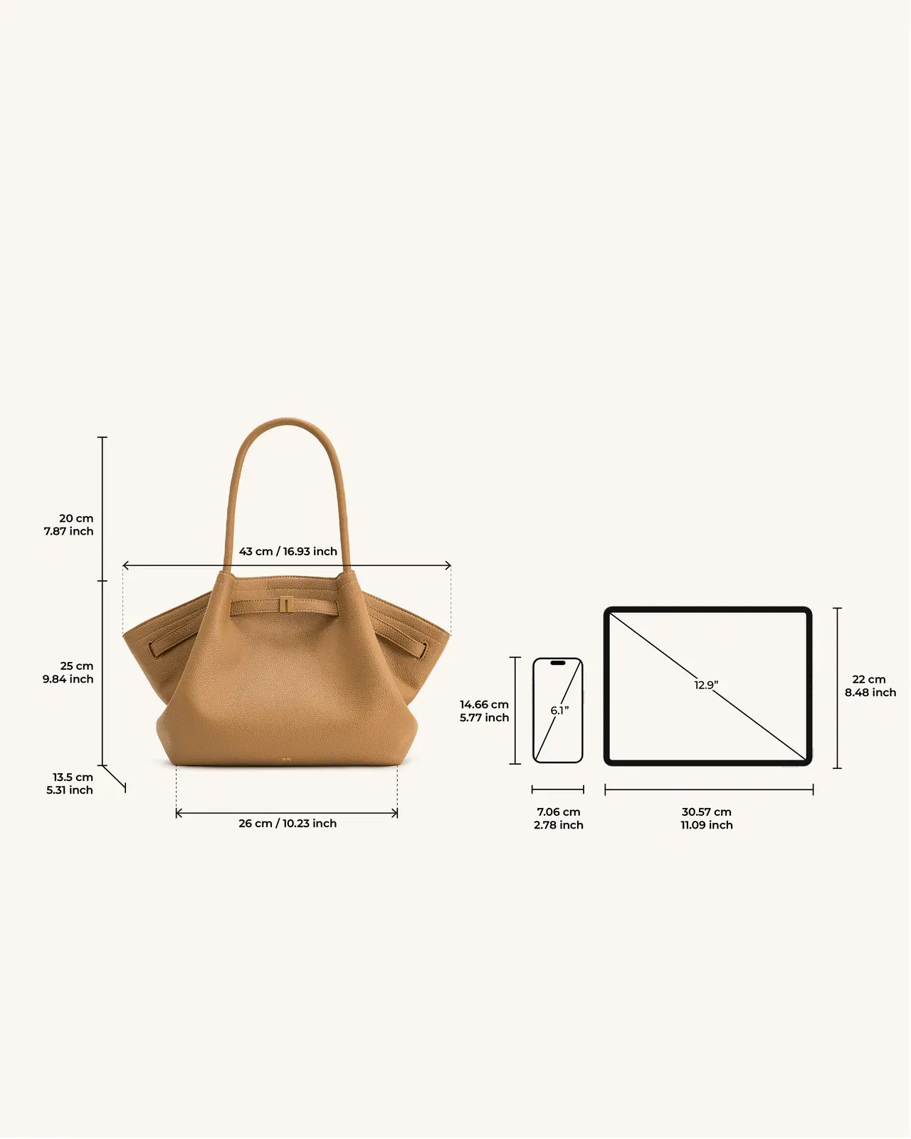 Jw Pei Hana Medium Tote Bag Latte Color