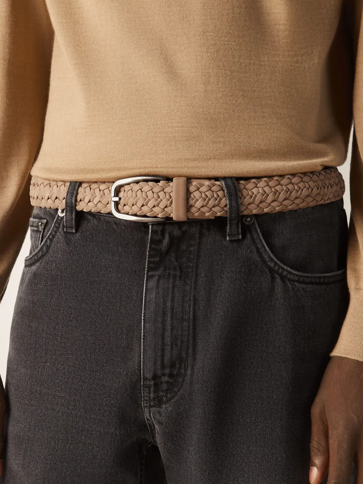 Zegna Beige Nubuck Belt
