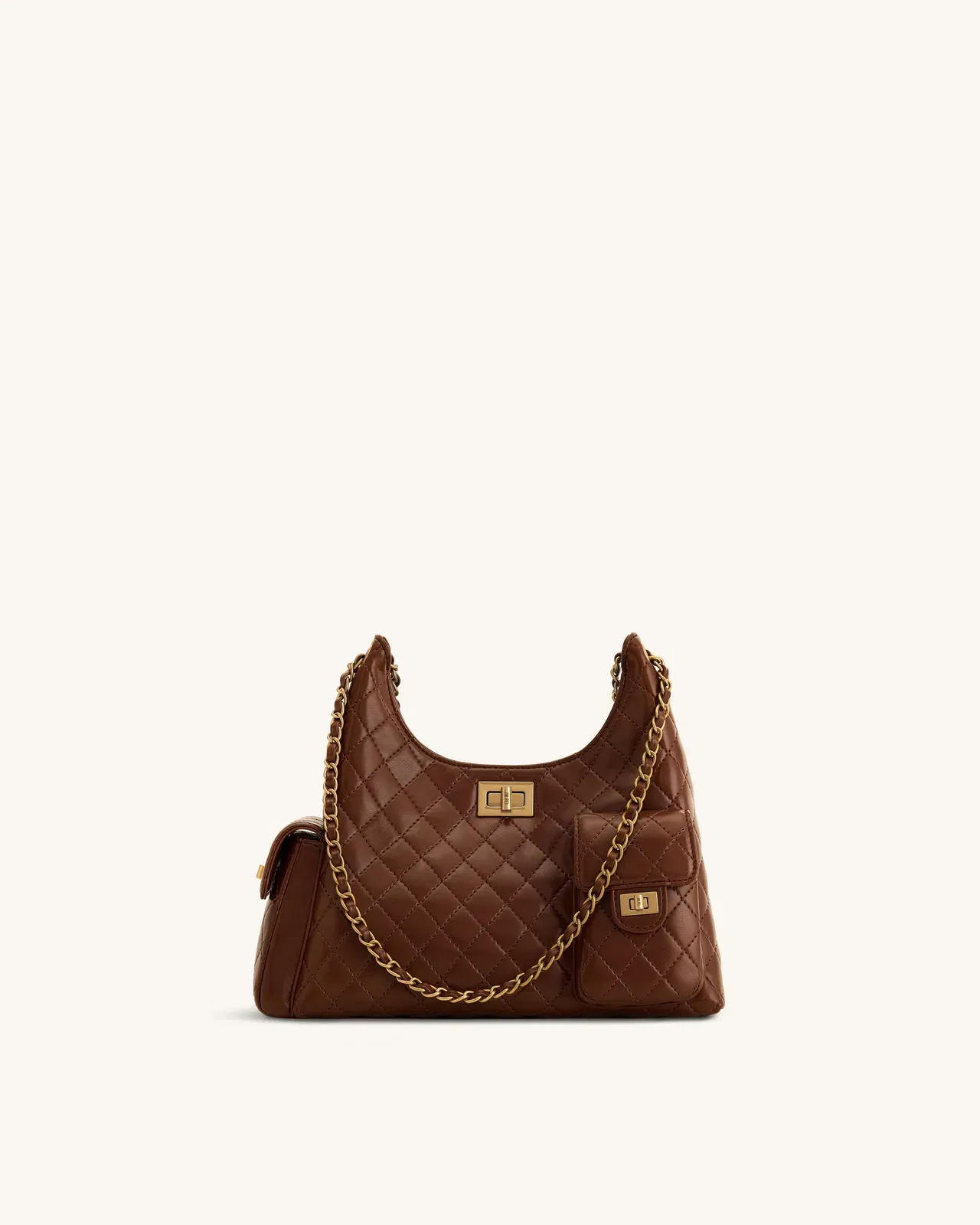 Jw Pei Vivian Quilted Chain Shoulder Bag Brown
