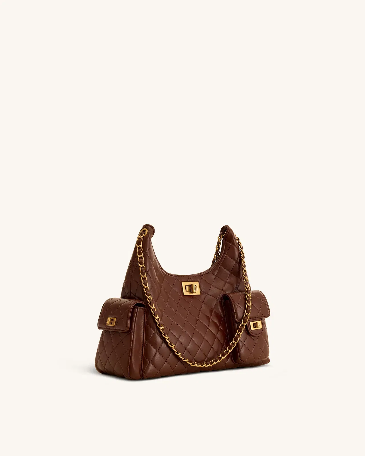 Jw Pei Vivian Quilted Chain Shoulder Bag Brown
