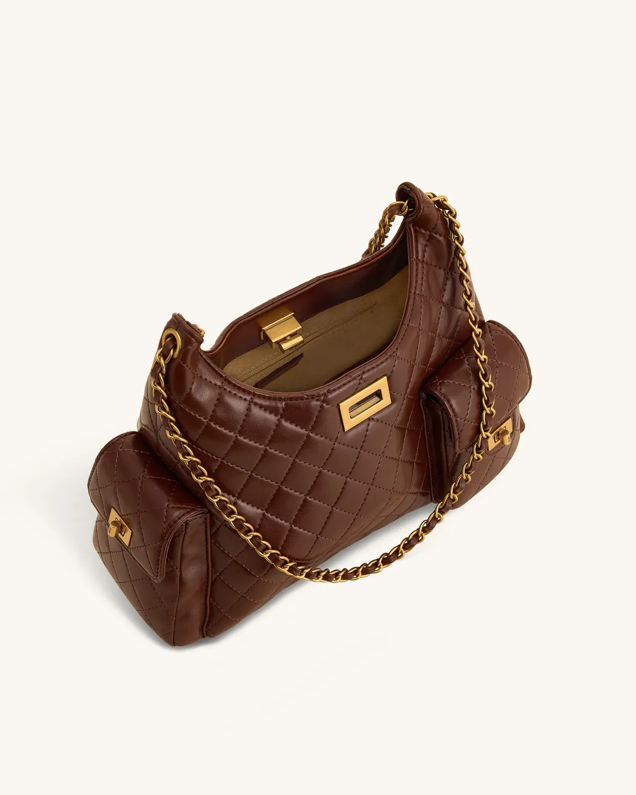 Jw Pei Vivian Quilted Chain Shoulder Bag Brown