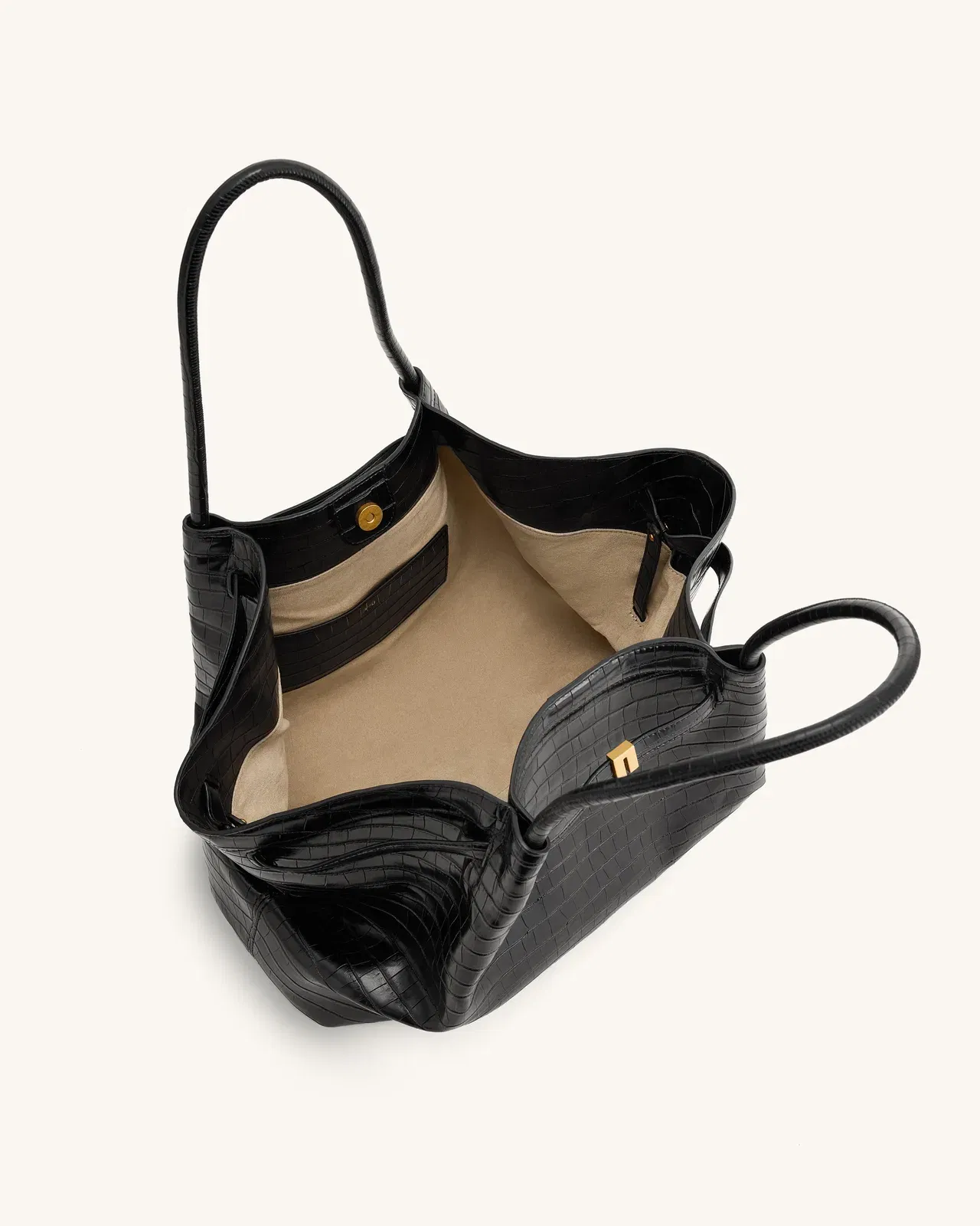 Jw Pei Hana Large Tote Bag Black Croc