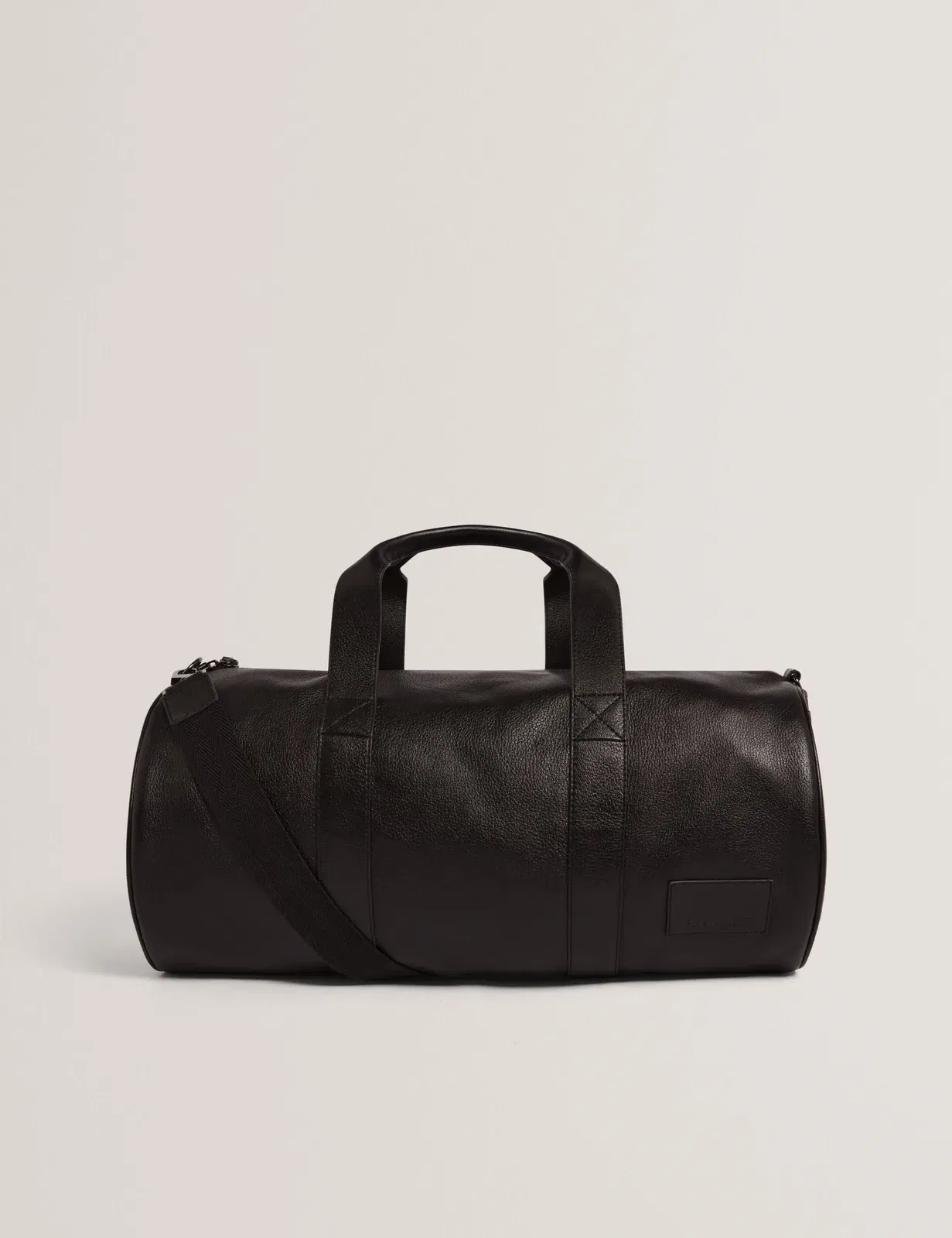 Ted Baker Grantis Large Leather Weekender Duffle Bag Black