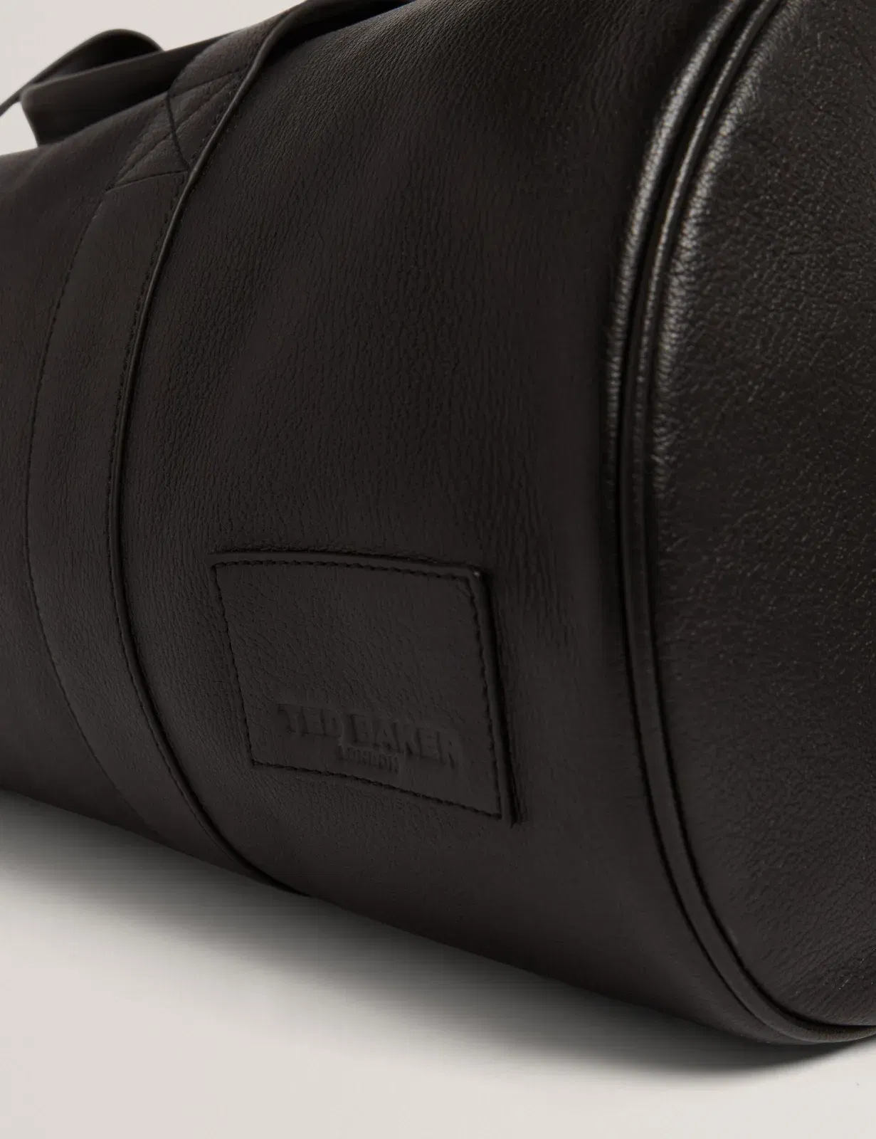 Ted Baker Grantis Large Leather Weekender Duffle Bag Black