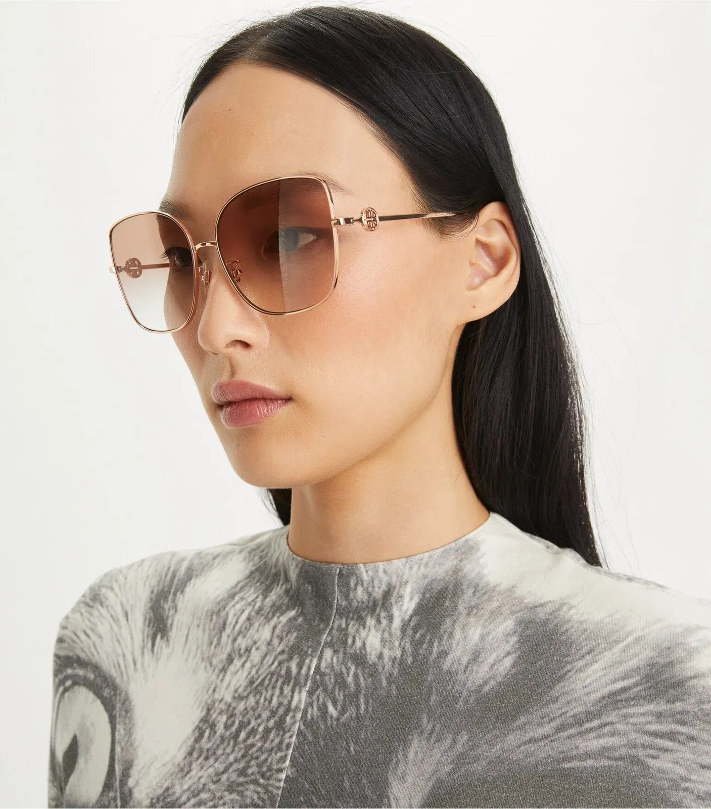 Miller Metal Oversized Butterfly Sunglasses
