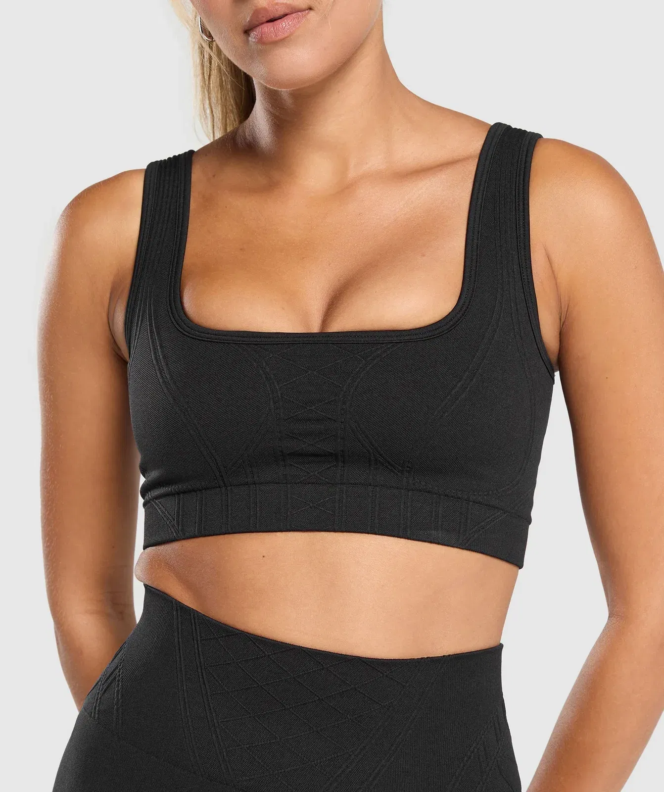 Gymshark Corset Seamless Sports Bra - Black