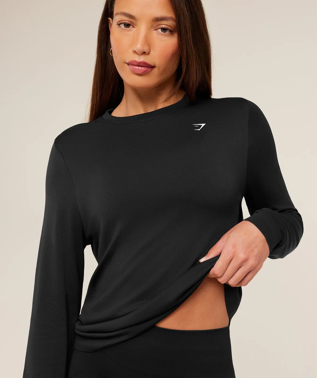 Gymshark Everyday Seamless Long Sleeve Top - Black