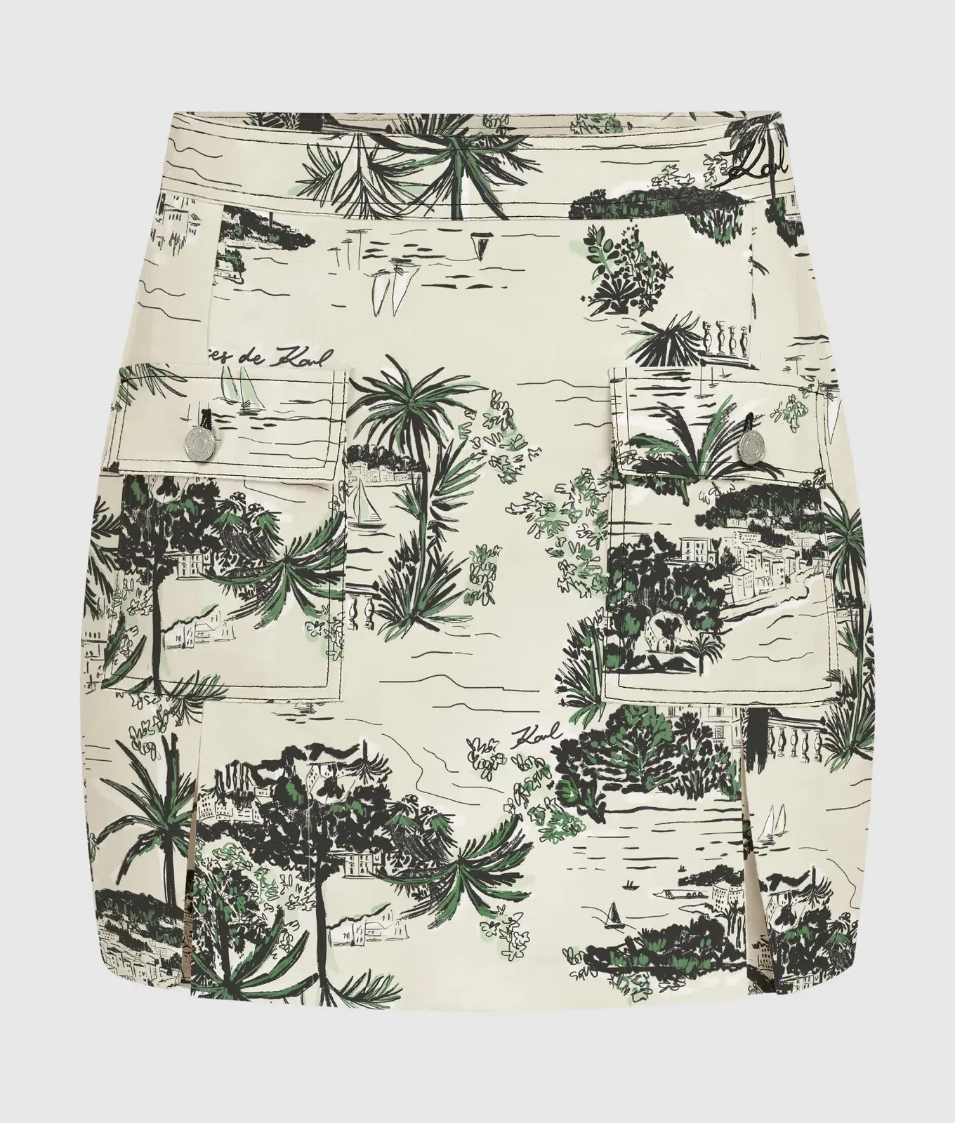 All-over-print mini skirt