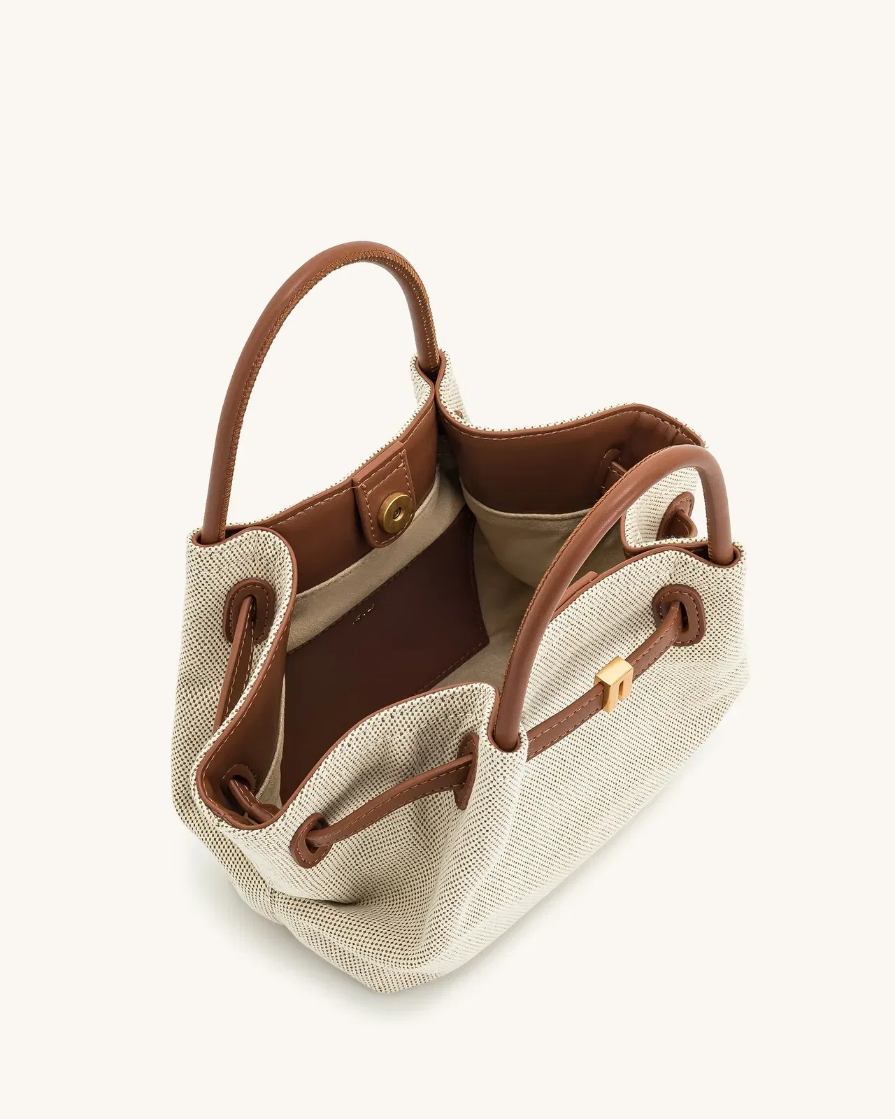 Jw Pei Hana Mini Tote Bag Brown Canvas
