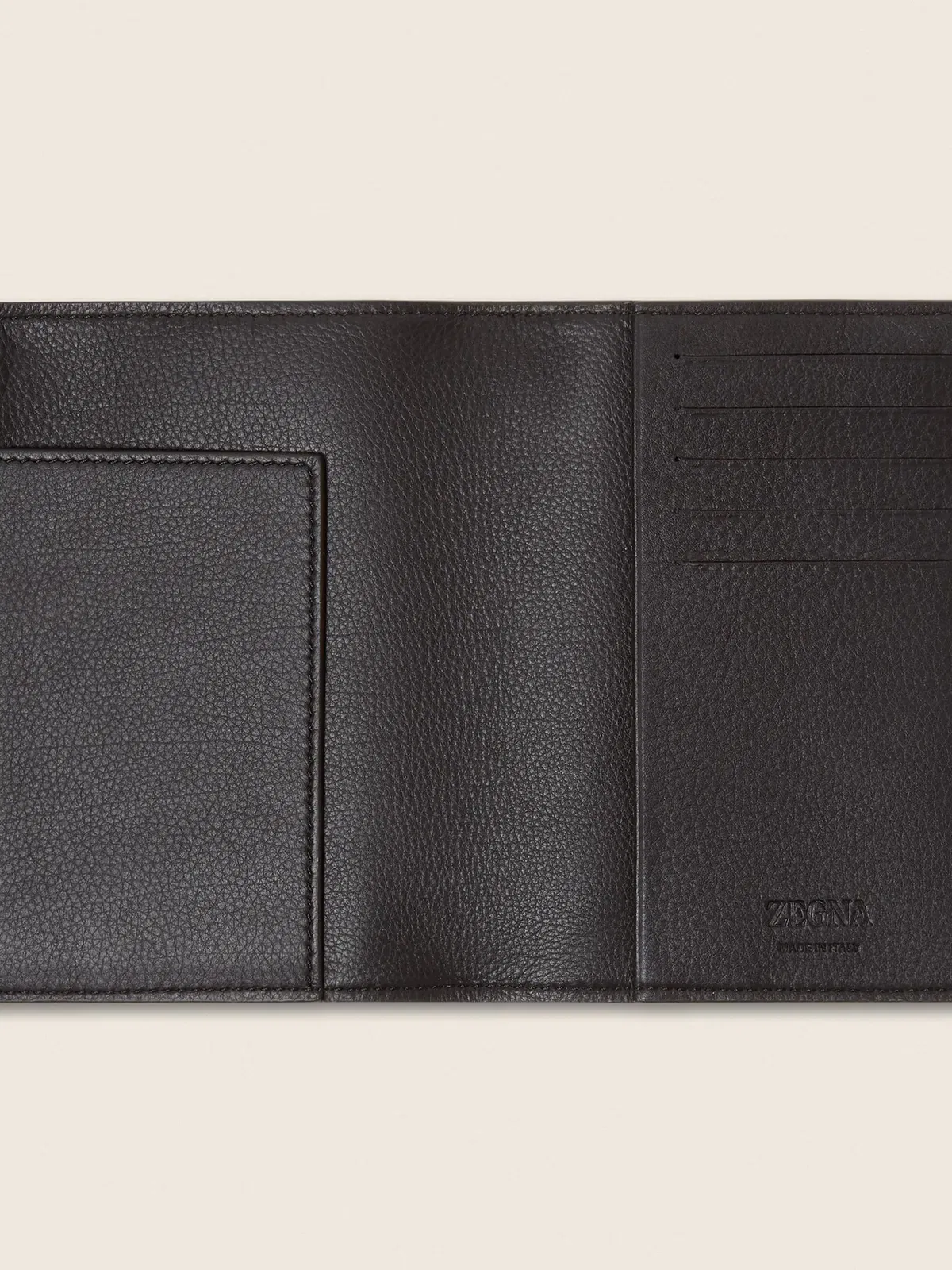 Zegna Dark Brown Secondskin Passport Case