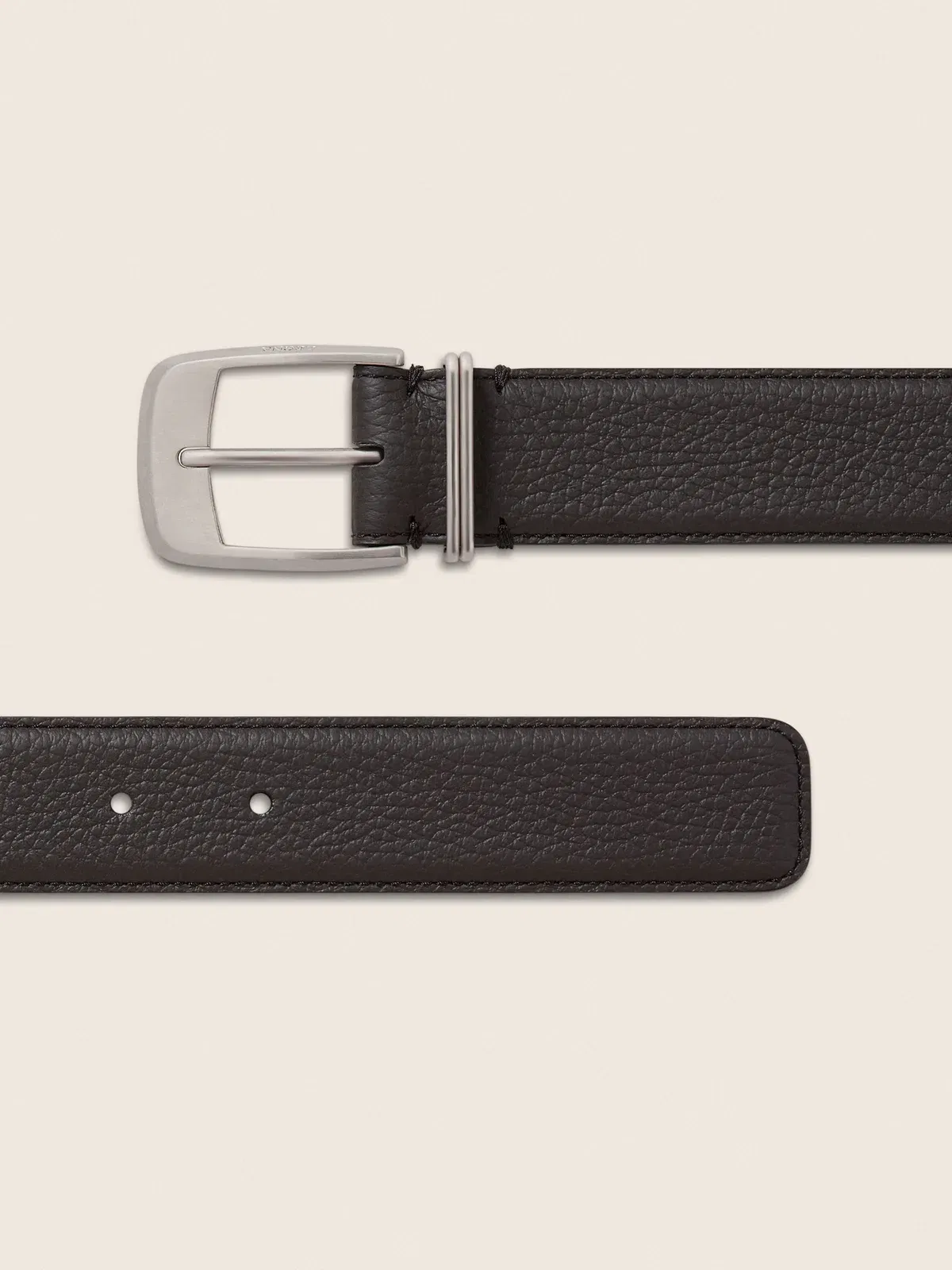 Zegna Dark Brown Leather Belt