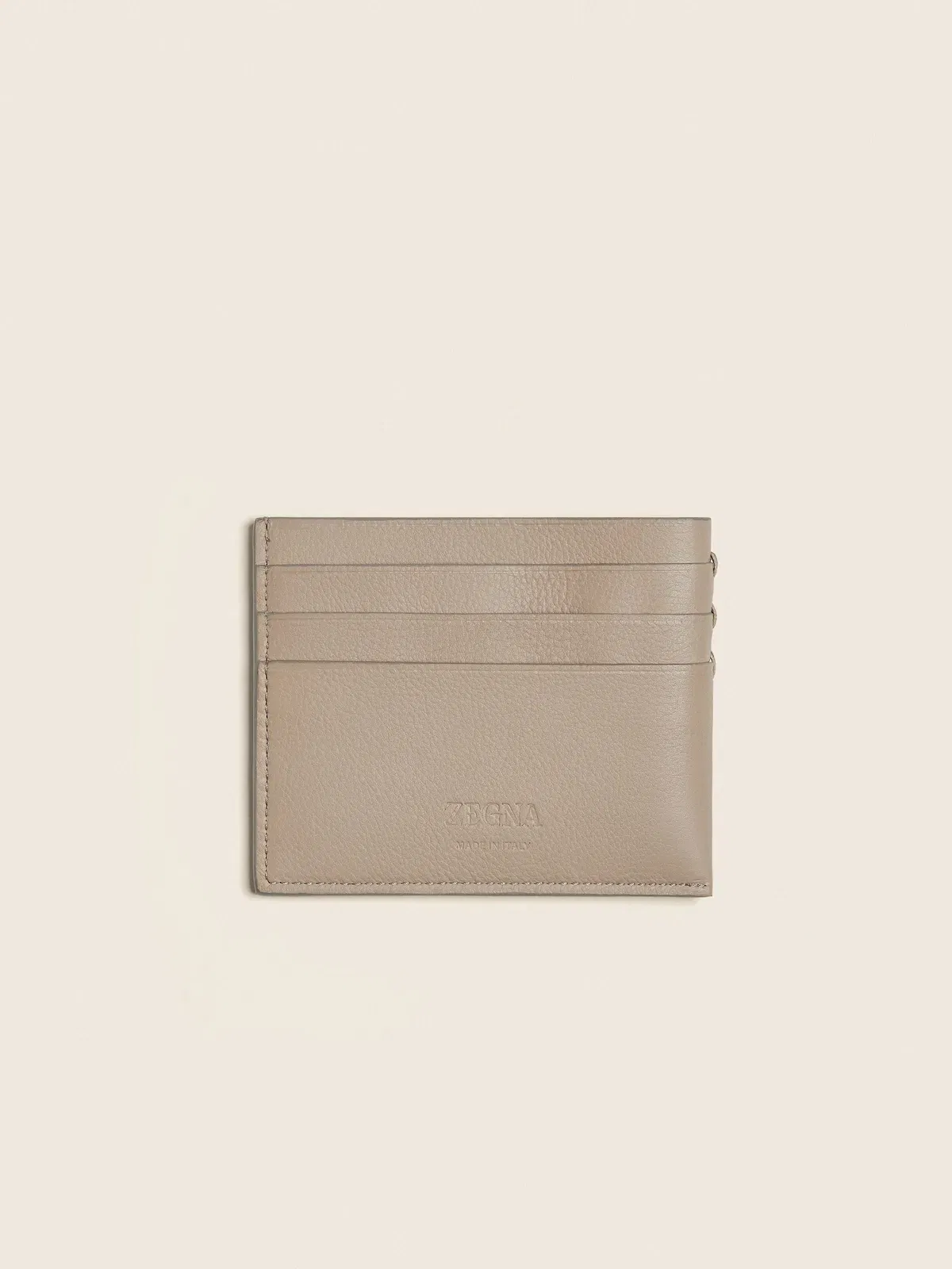 Zegna Light Taupe Secondskin Card Case