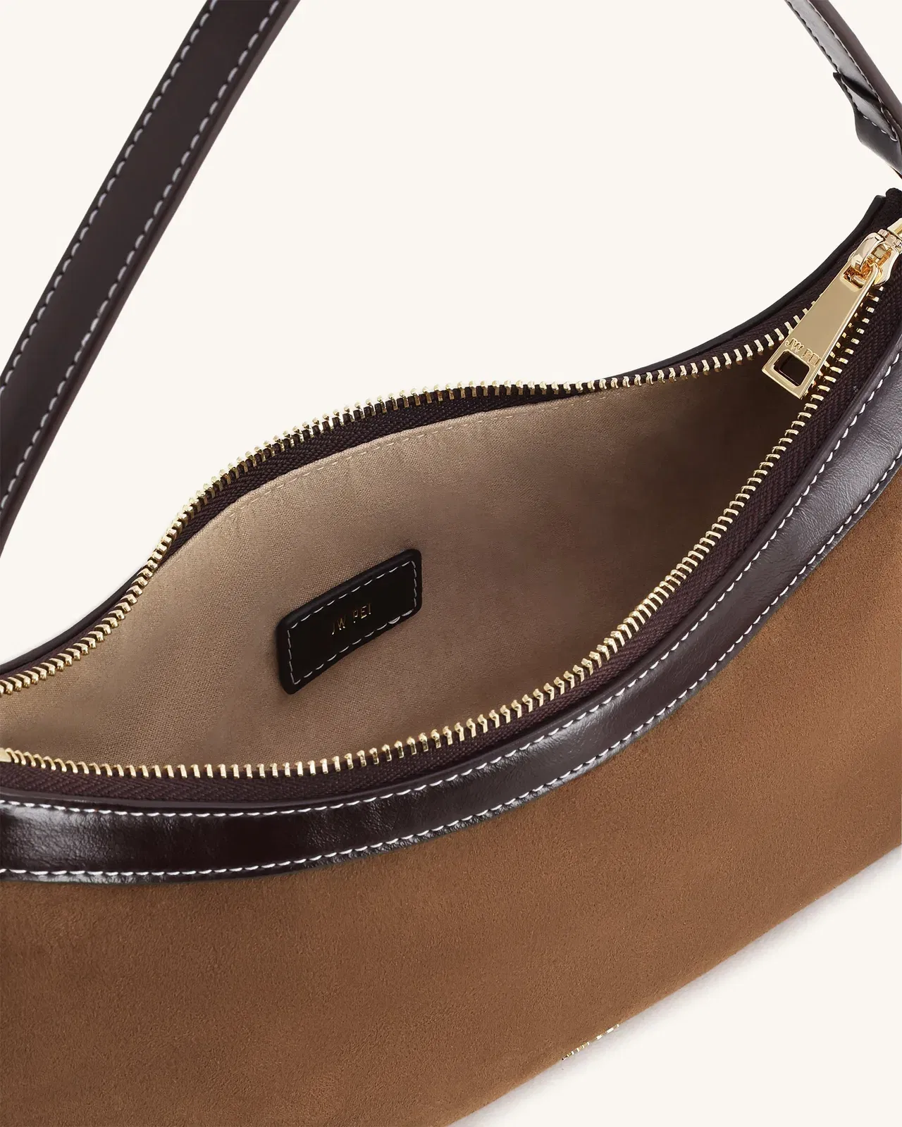 Jw Pei Lily Faux Suede Shoulder Bag Dark Brown