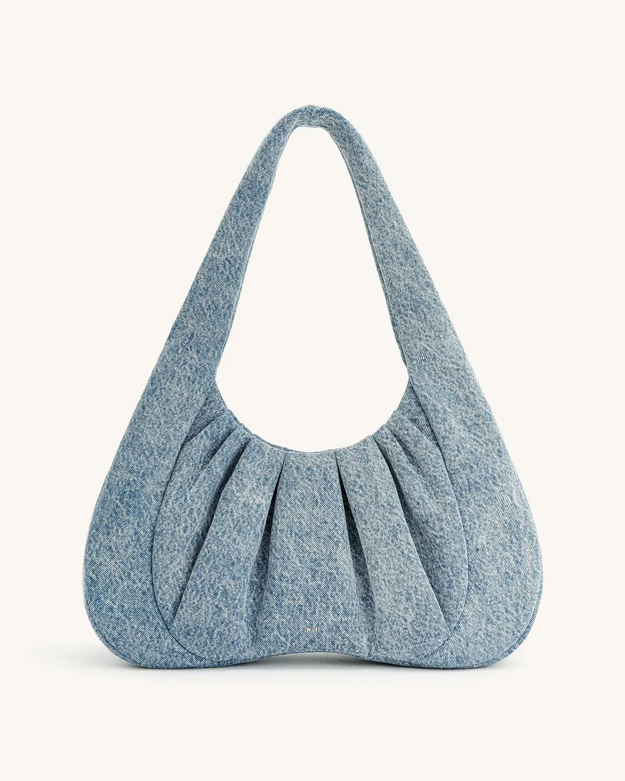 Jw Pei Ashley Denim Ruched Shoulder Bag Blue