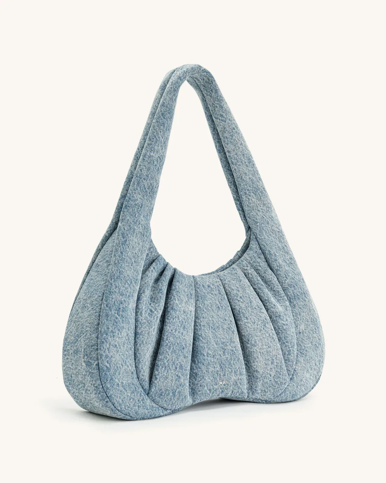 Jw Pei Ashley Denim Ruched Shoulder Bag Blue