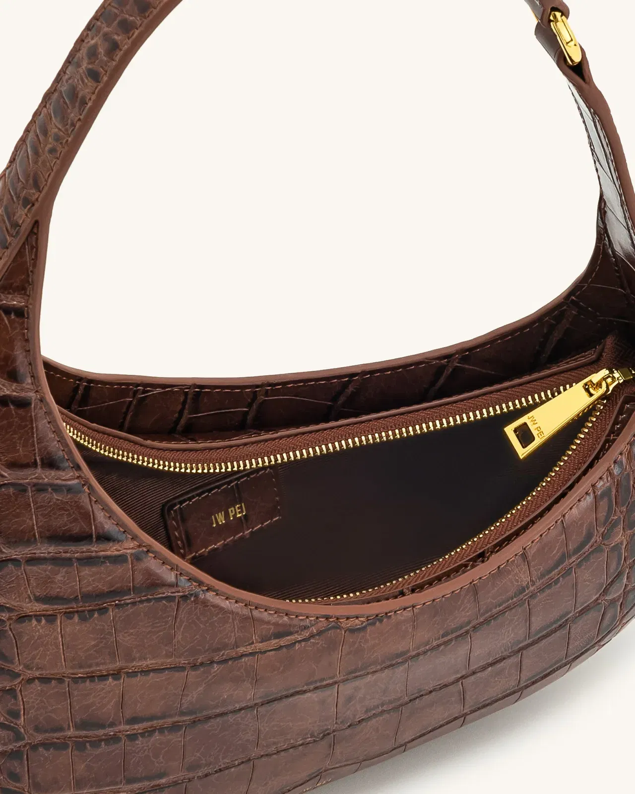 Jw Pei Harlee Shoulder Bag Brown Croc