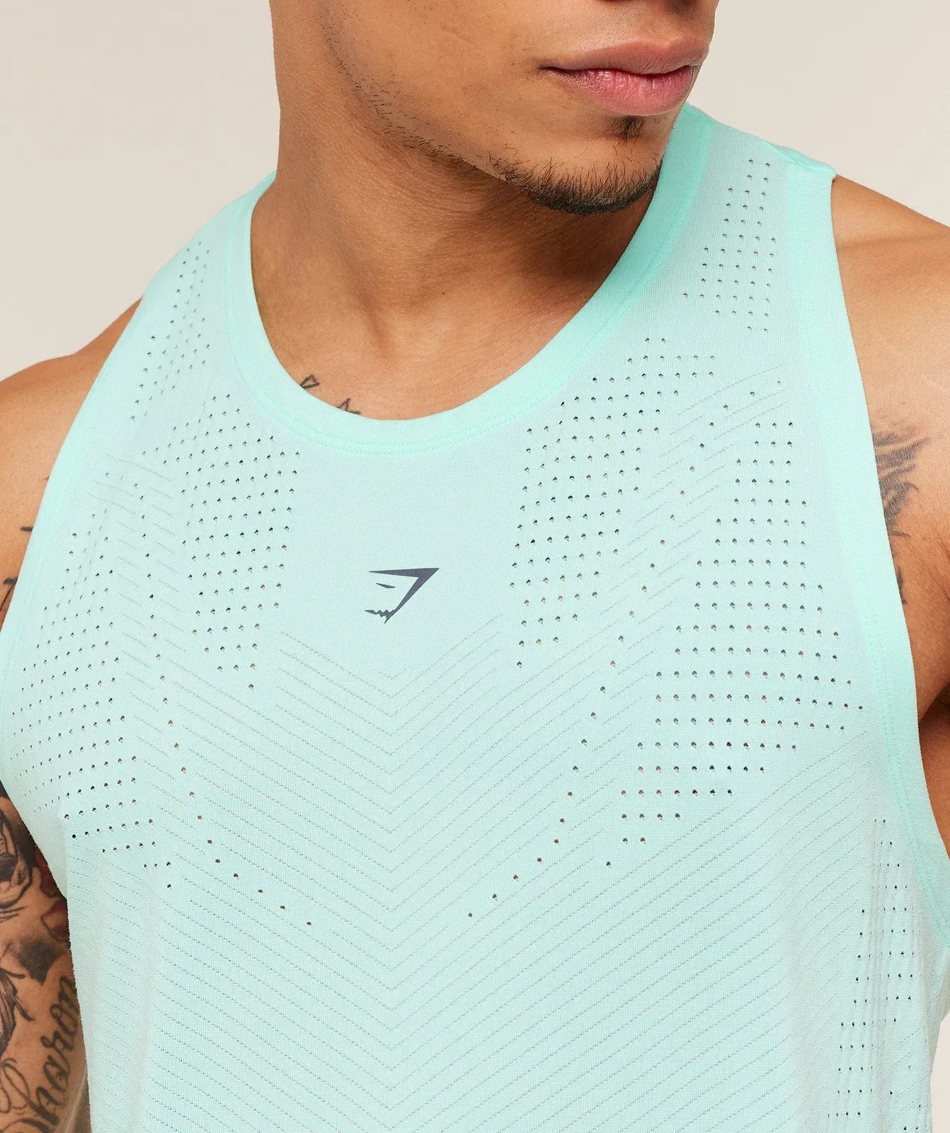 Gymshark Seamless Running Tank Pop Turquoise