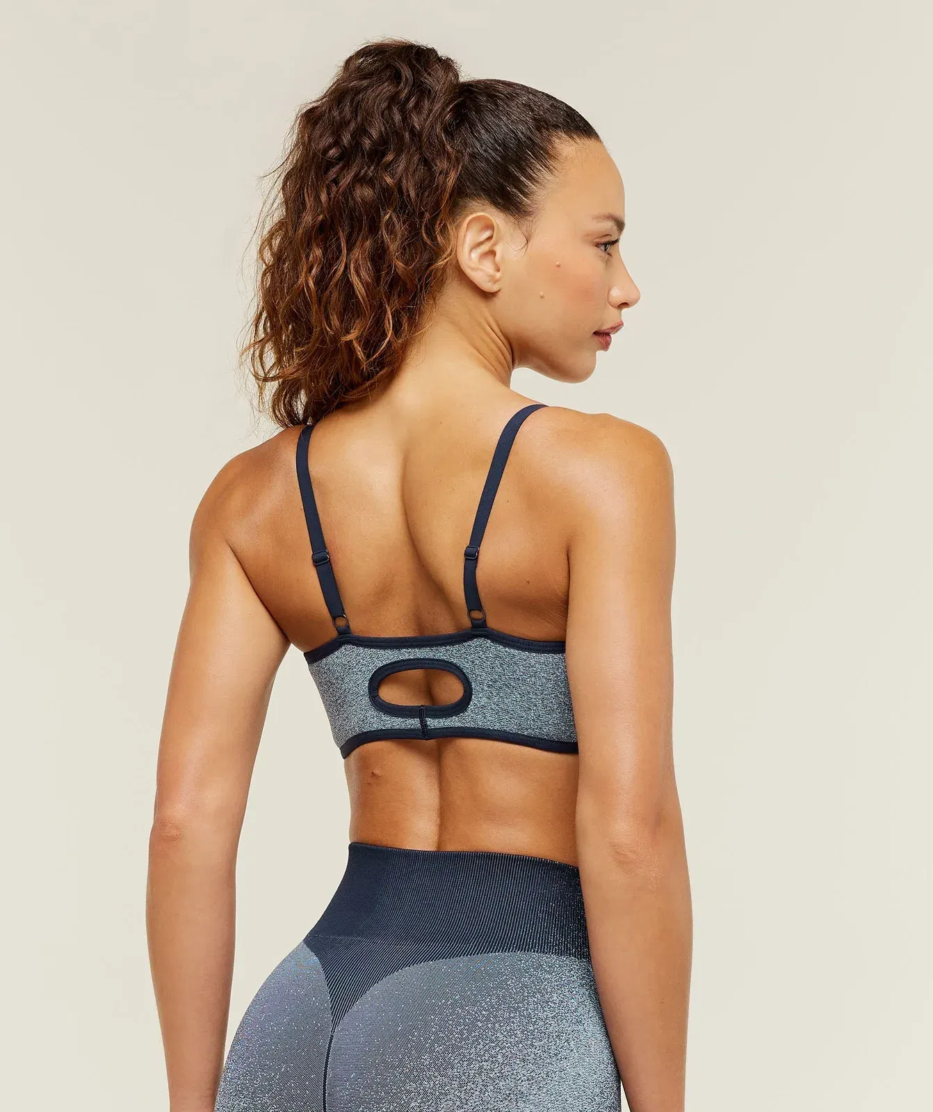 Women's Gymshark Blush Seamless Light Support Sports Bra Heavy Blue