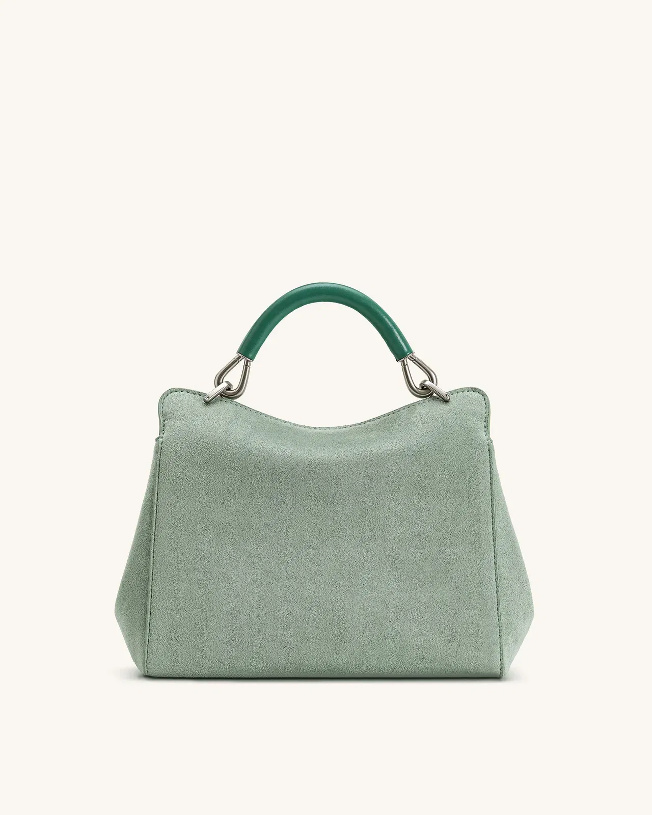 Jw Pei Lucia Classic Faux Suede Top Handle Bag Matcha Green