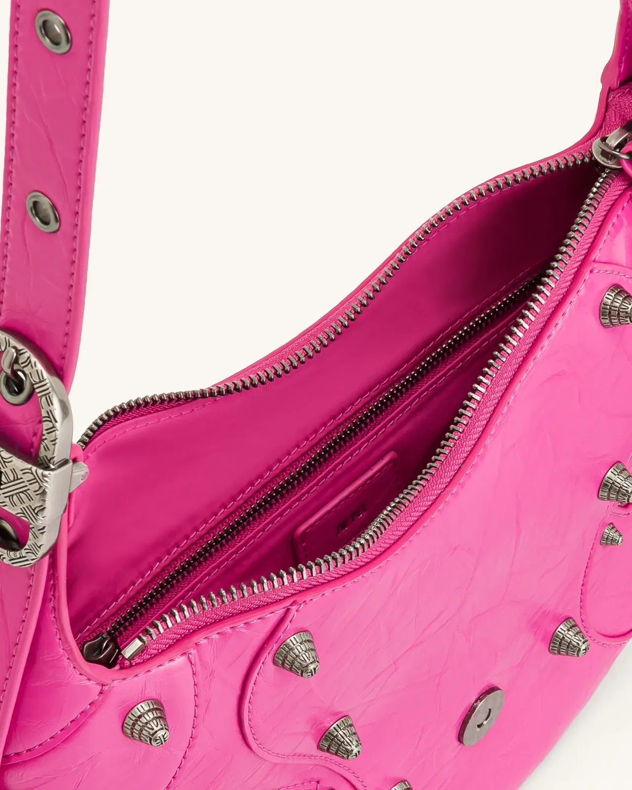 Jw Pei Tessa Crushed Shoulder Bag Bright Pink