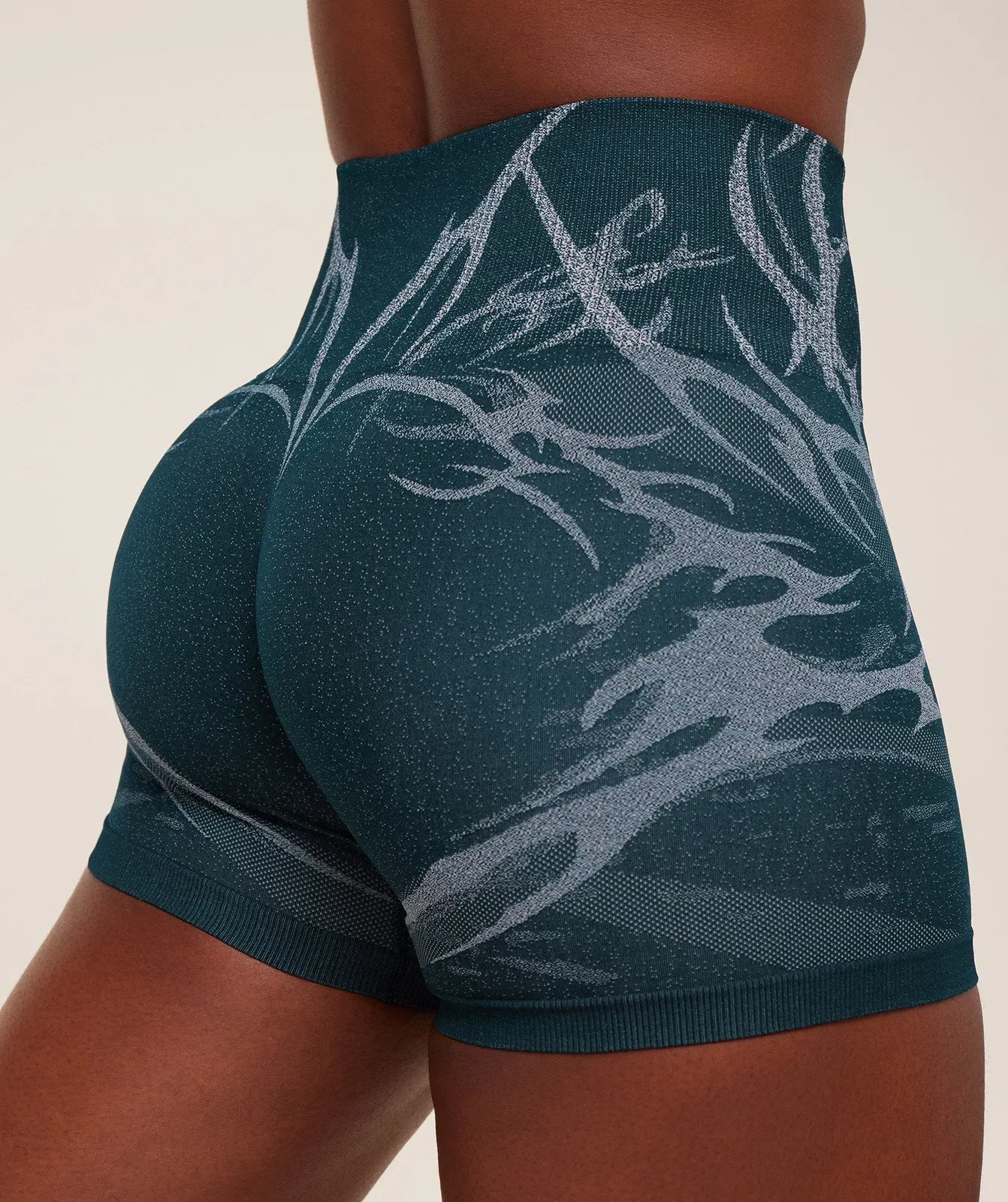 Women's Gymshark Storm Seamless Shorts Deep Petrol Blue