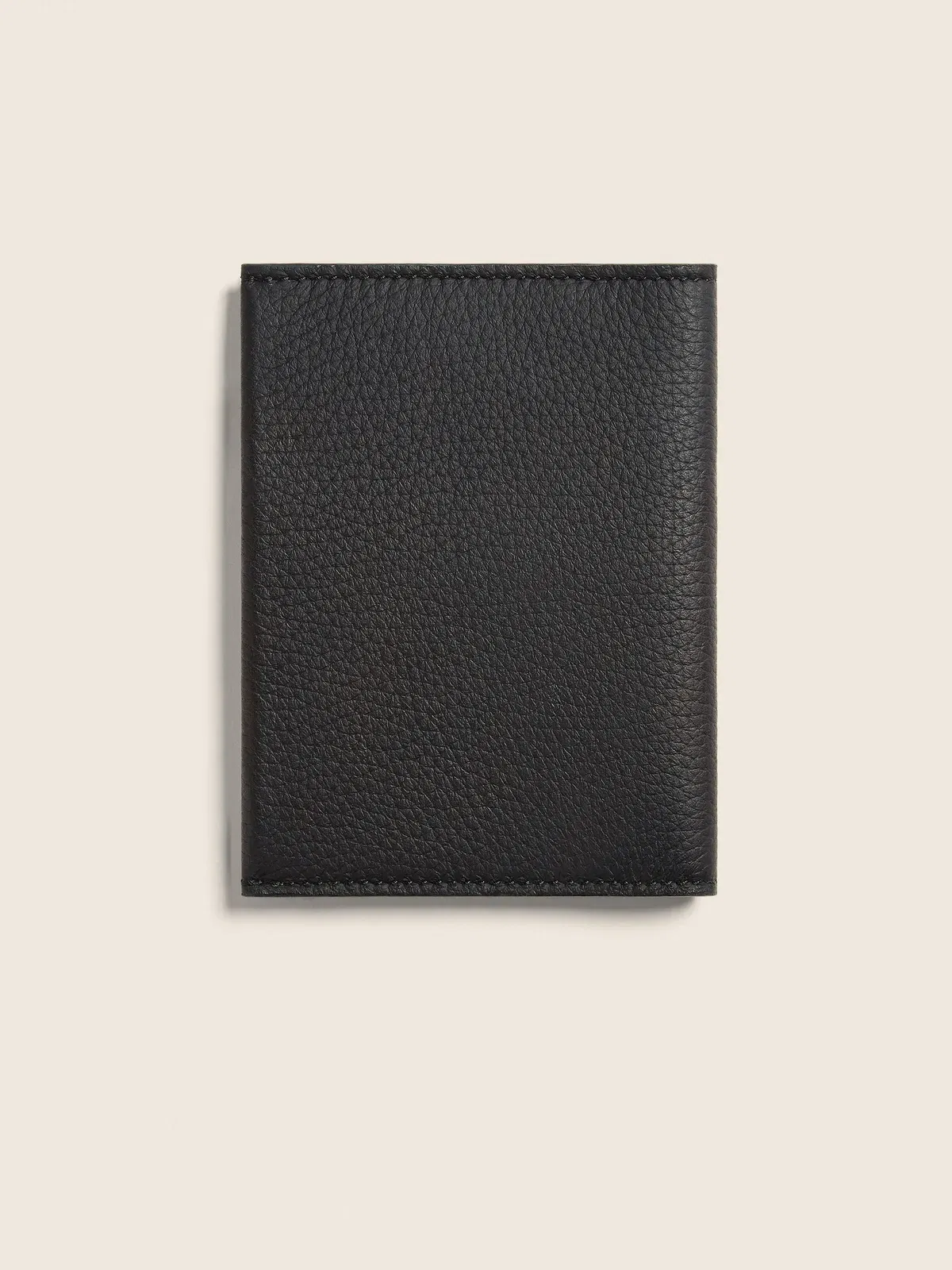 Zegna Black Deerskin Passport Case