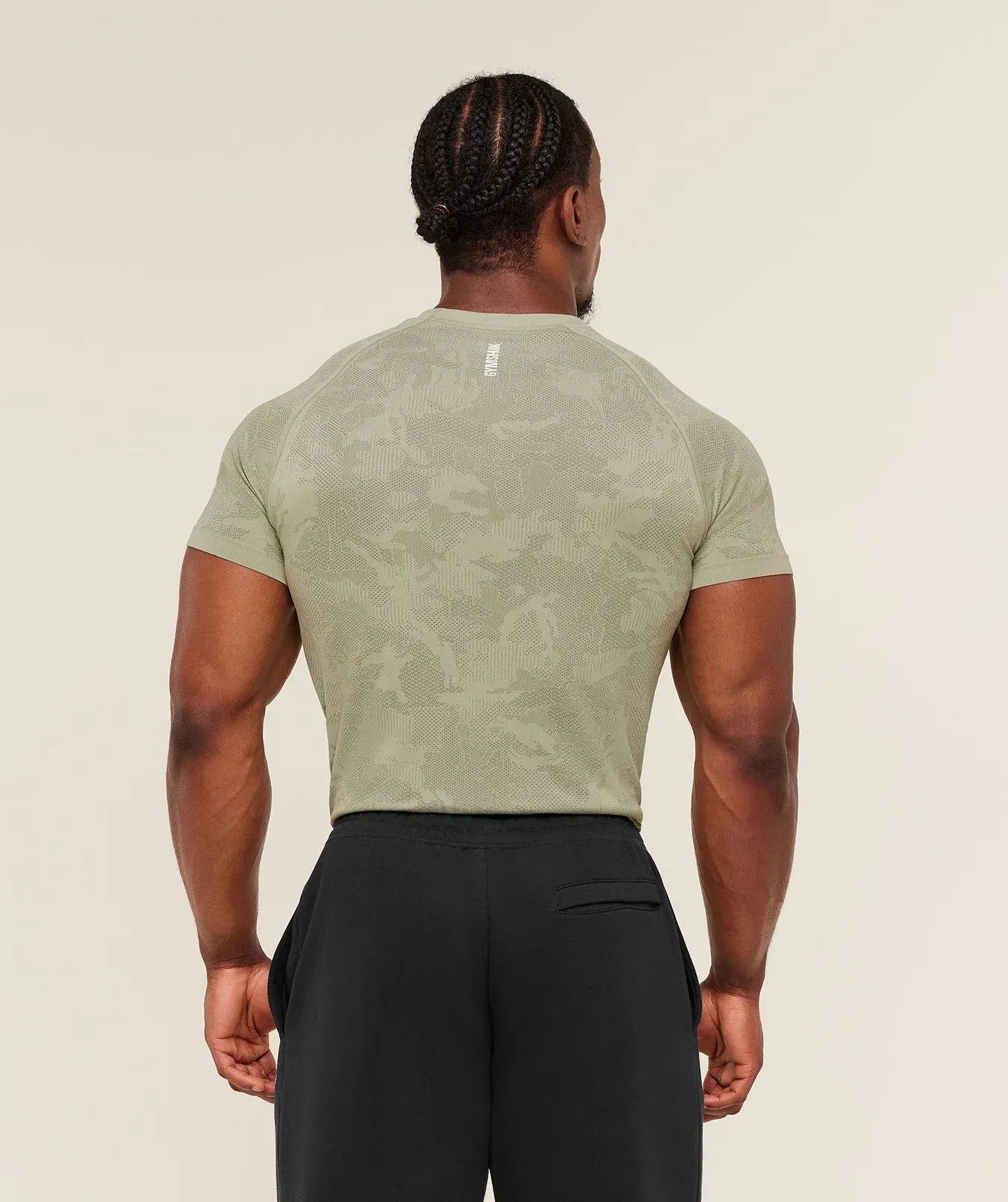 Gymshark Geo Seamless T-Shirt Haze Green