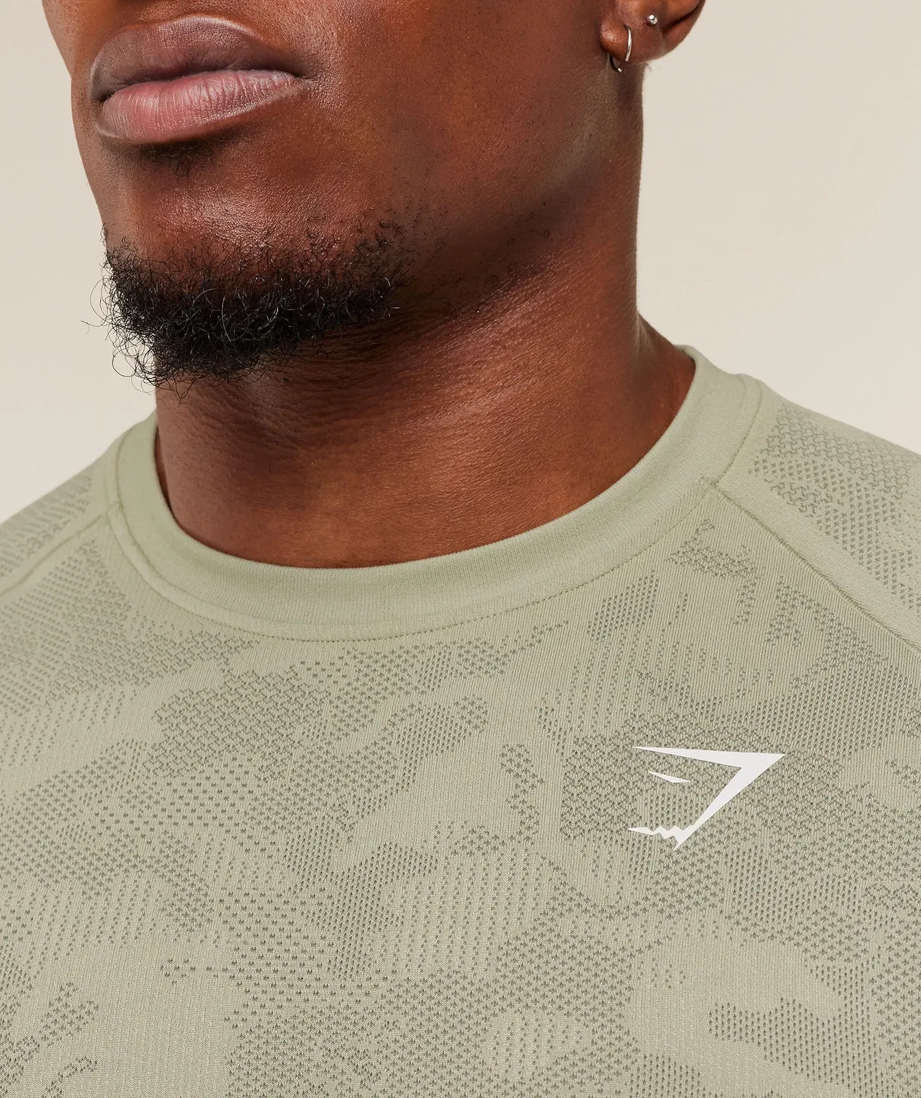 Gymshark Geo Seamless T-Shirt Haze Green