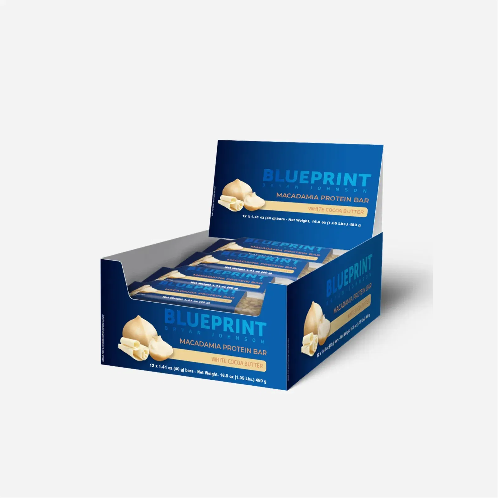 Blueprint Bryan Johnson Macadamia Protein Bar White Cocoa Butter