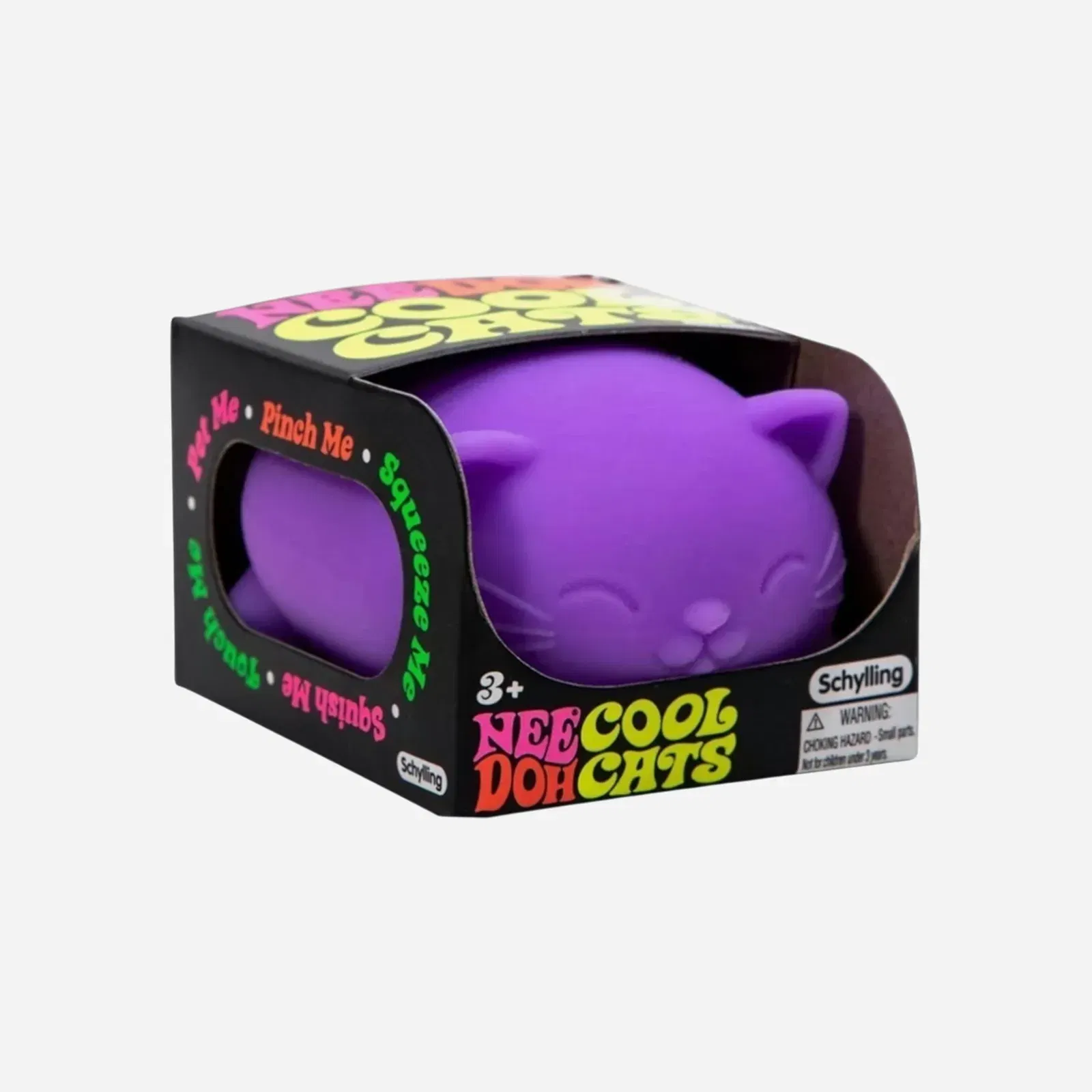 NeeDoh Cool Cat Squishy Fidget Toy Purple