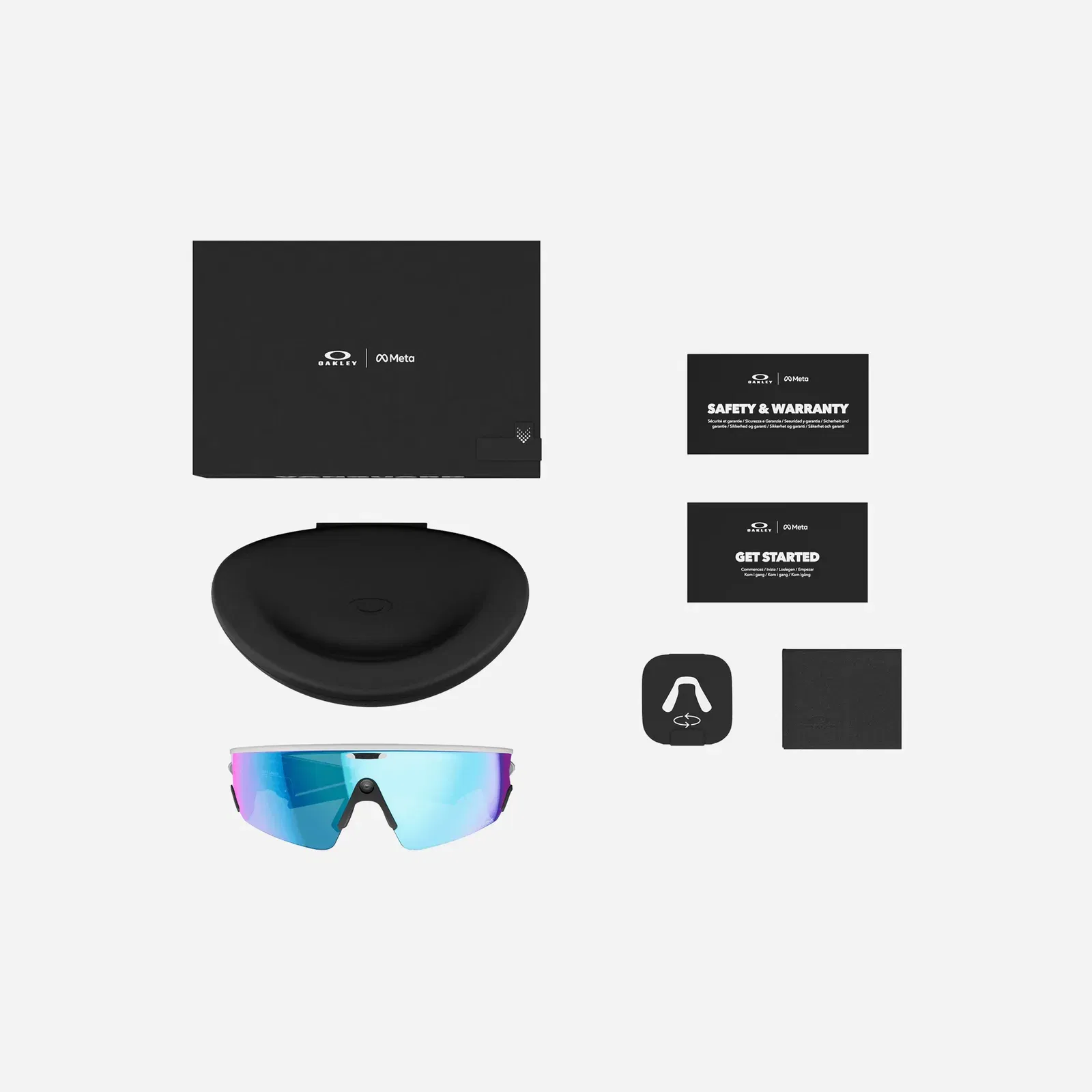 Oakley Meta Vanguard Prizm Sapphire Lenses White Frame AI Glasses