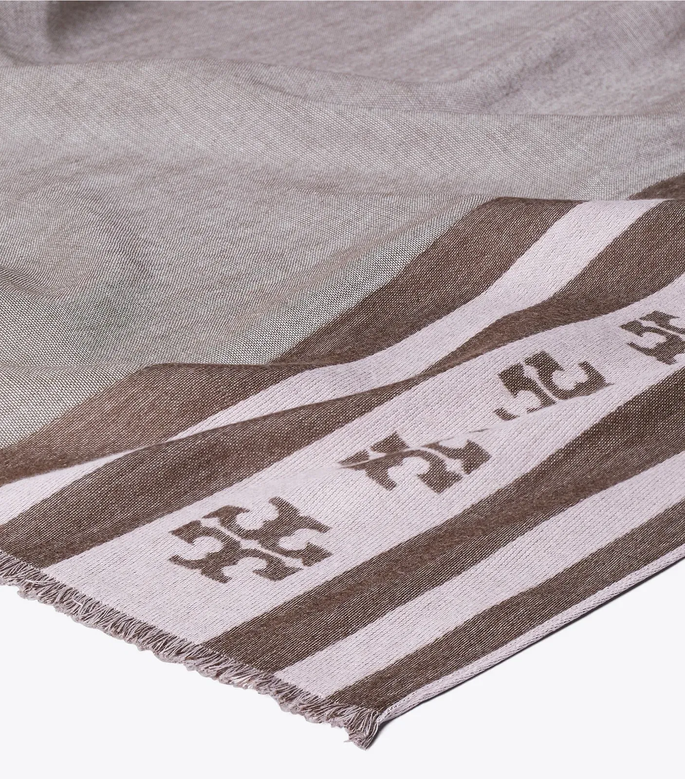 Logo Stripe Oblong Scarf