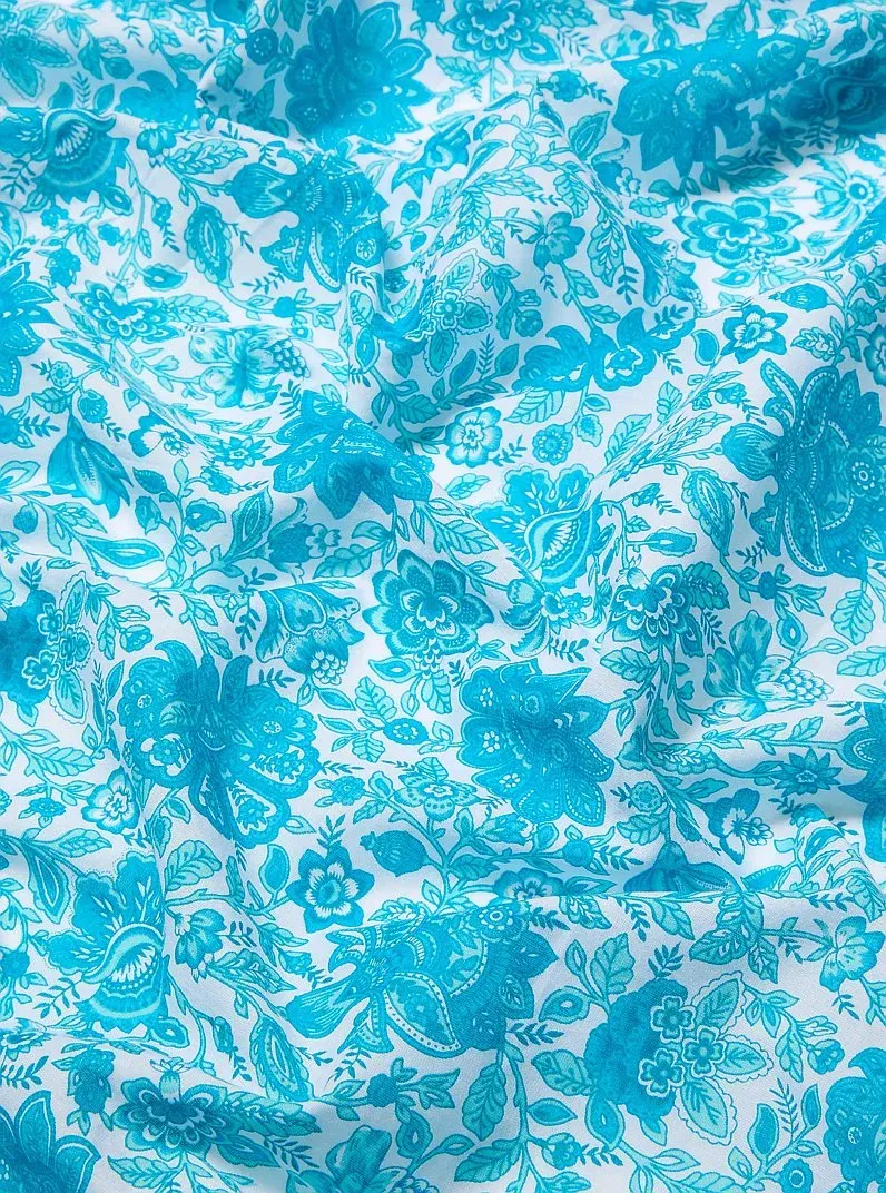 Floral Print Cotton Scarf