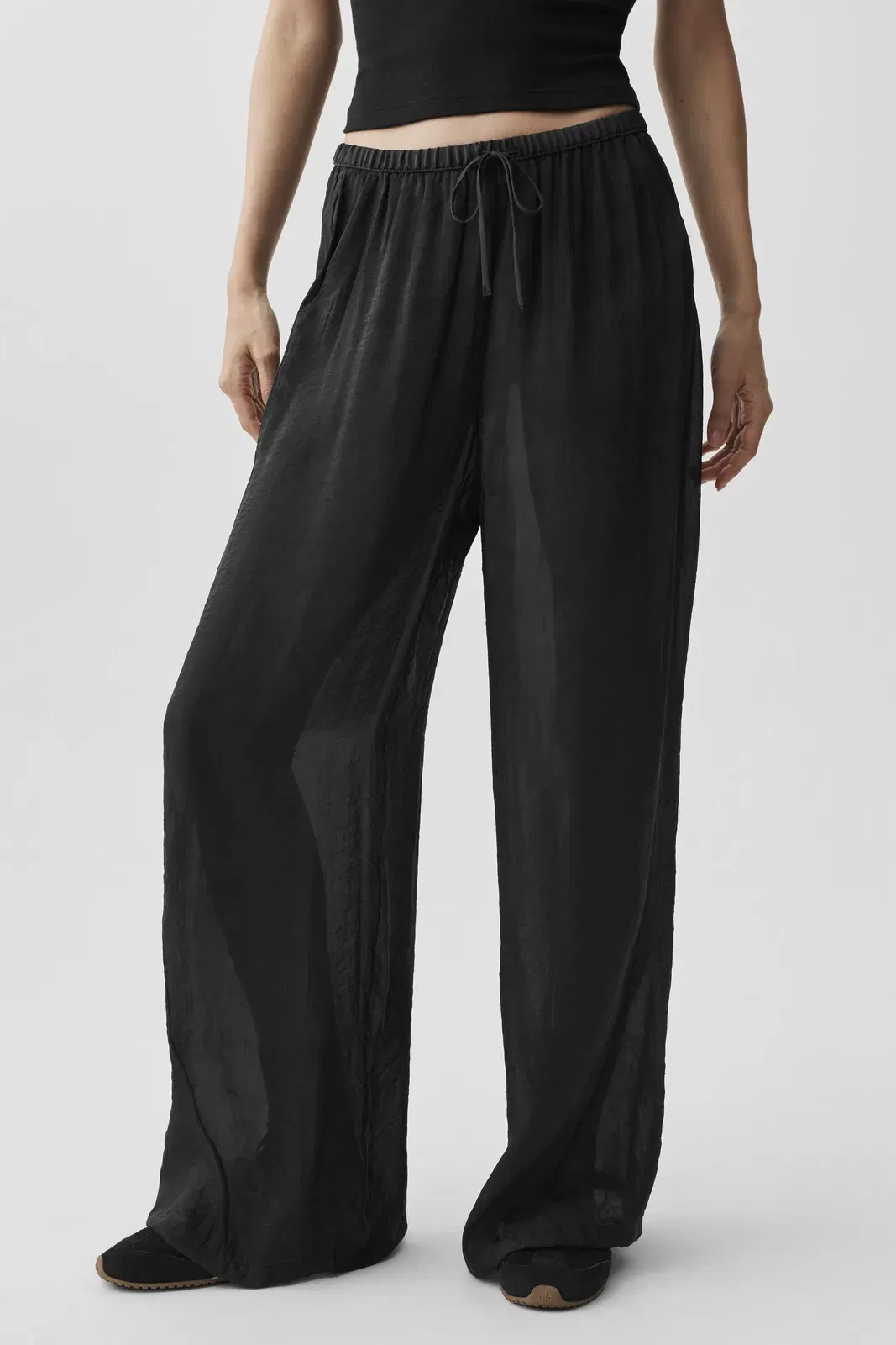 Semi-Sheer Golden Hour High-Waist Straight Leg Pant
